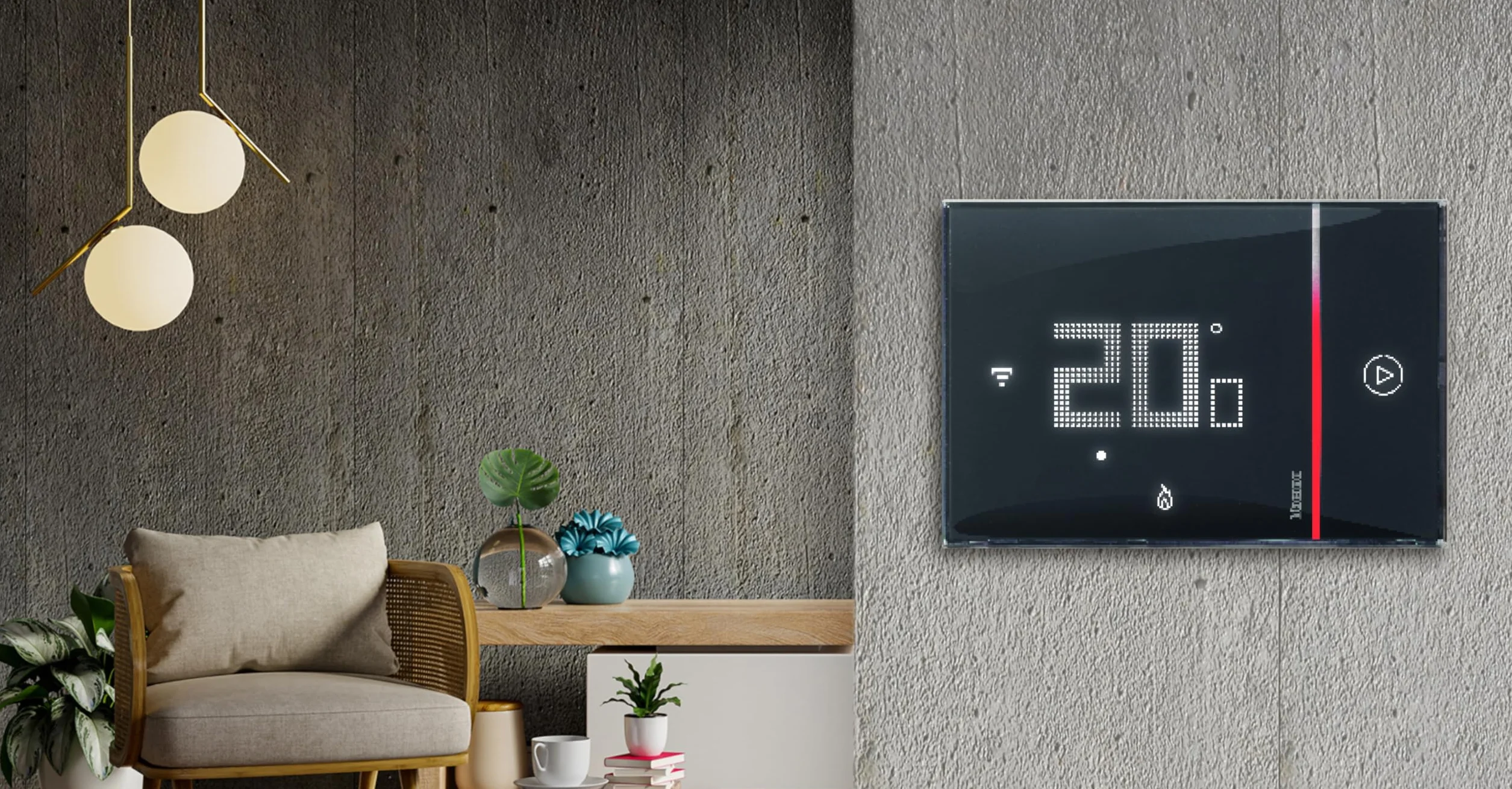 Bticino Termostato WiFi intelligente Smarther2 with Netatmo XG8002, Incasso, Nero - versione professionale