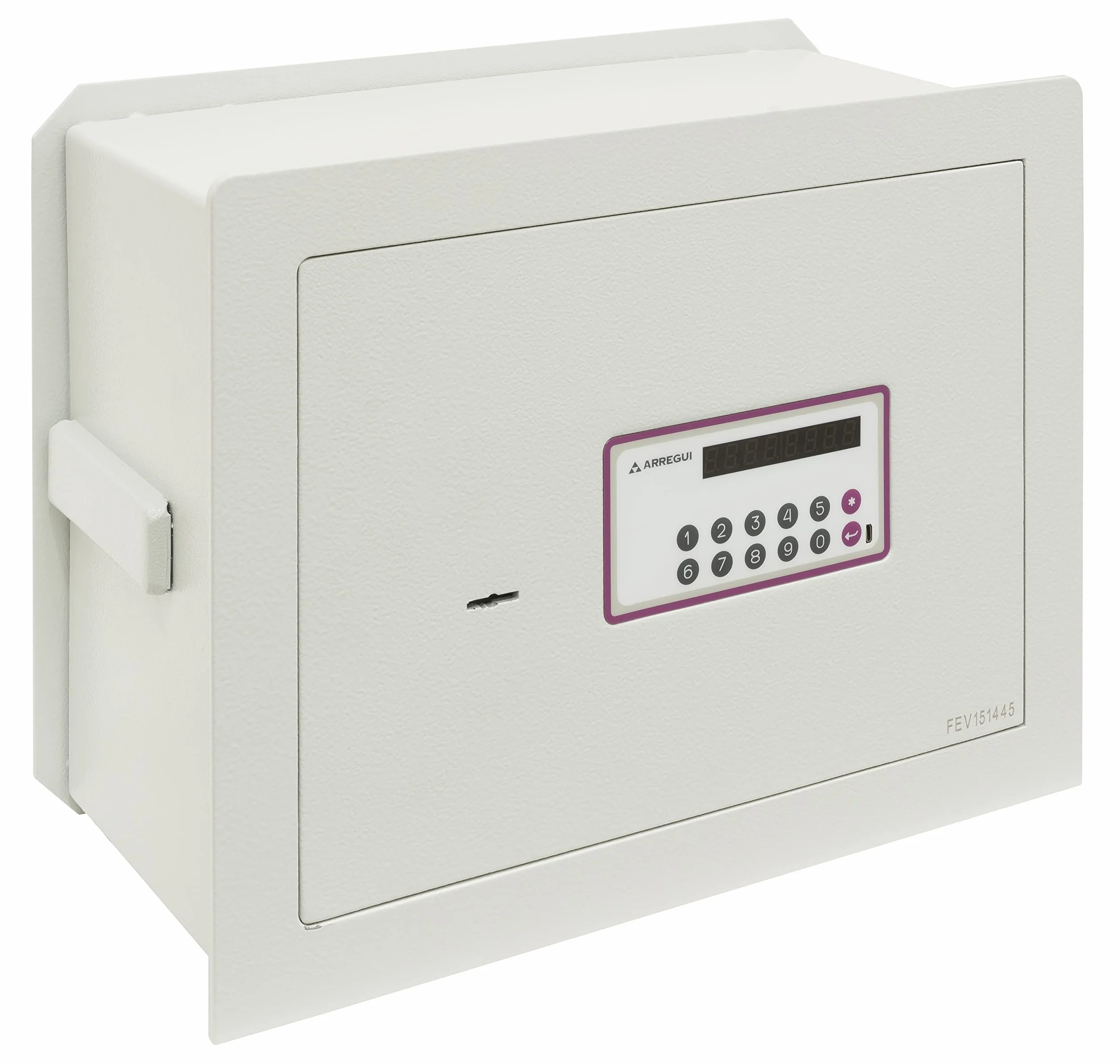 ARREGUI Forma Evolution 151050 Cassaforte a muro con serratura a chiave e codice | Cassaforte da incaso a parete con Fondo Estensibile | Alto livello di sicurezza | 32 x 42 x 20/30 cm