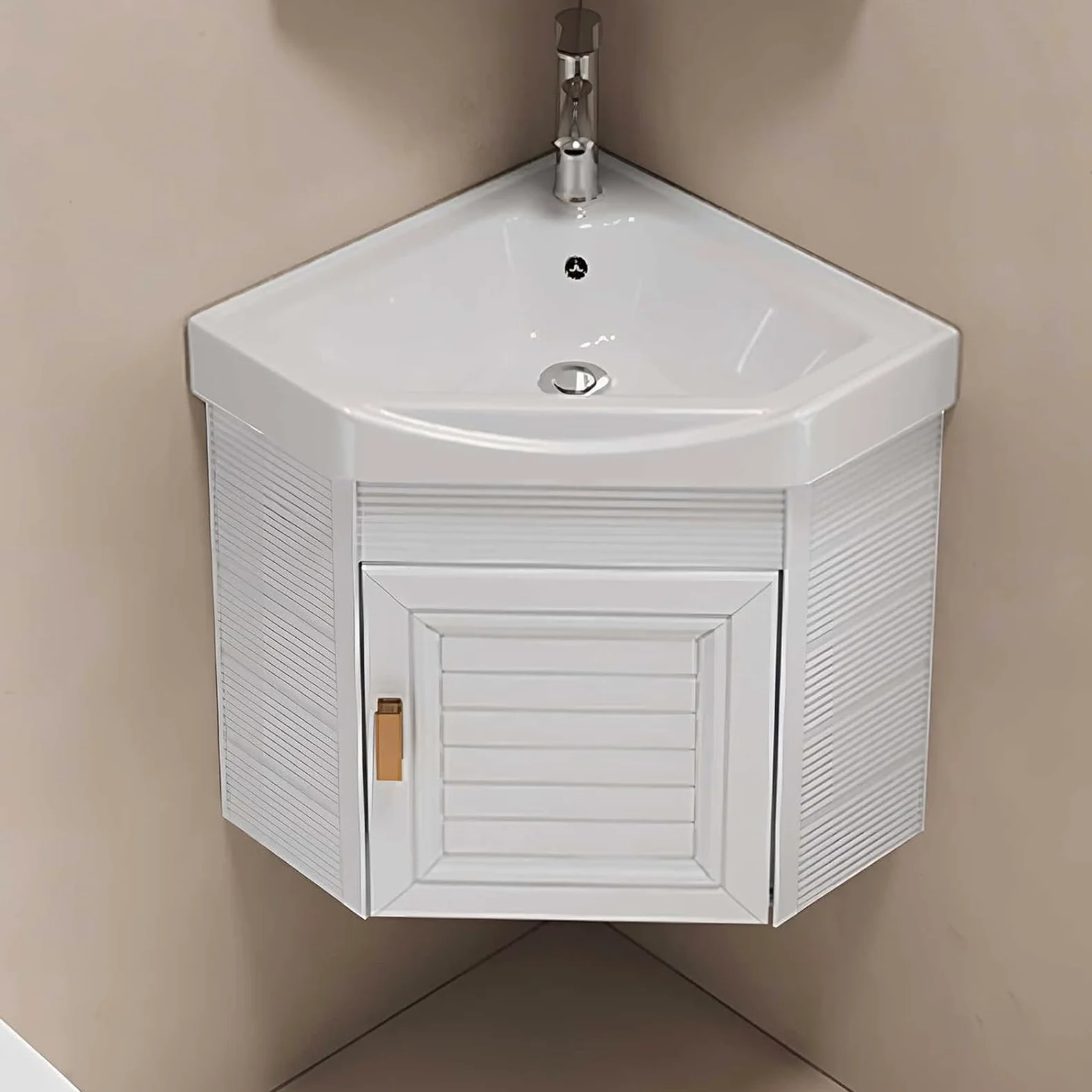 lavabo angolare bagno Bianco,lavabo bagno con mobile sospeso,lavabo in ceramica 38×38cm, lavandino bagno sospeso con mobile, montaggio a parete, Per Bagno, Toilette, Appartamenti