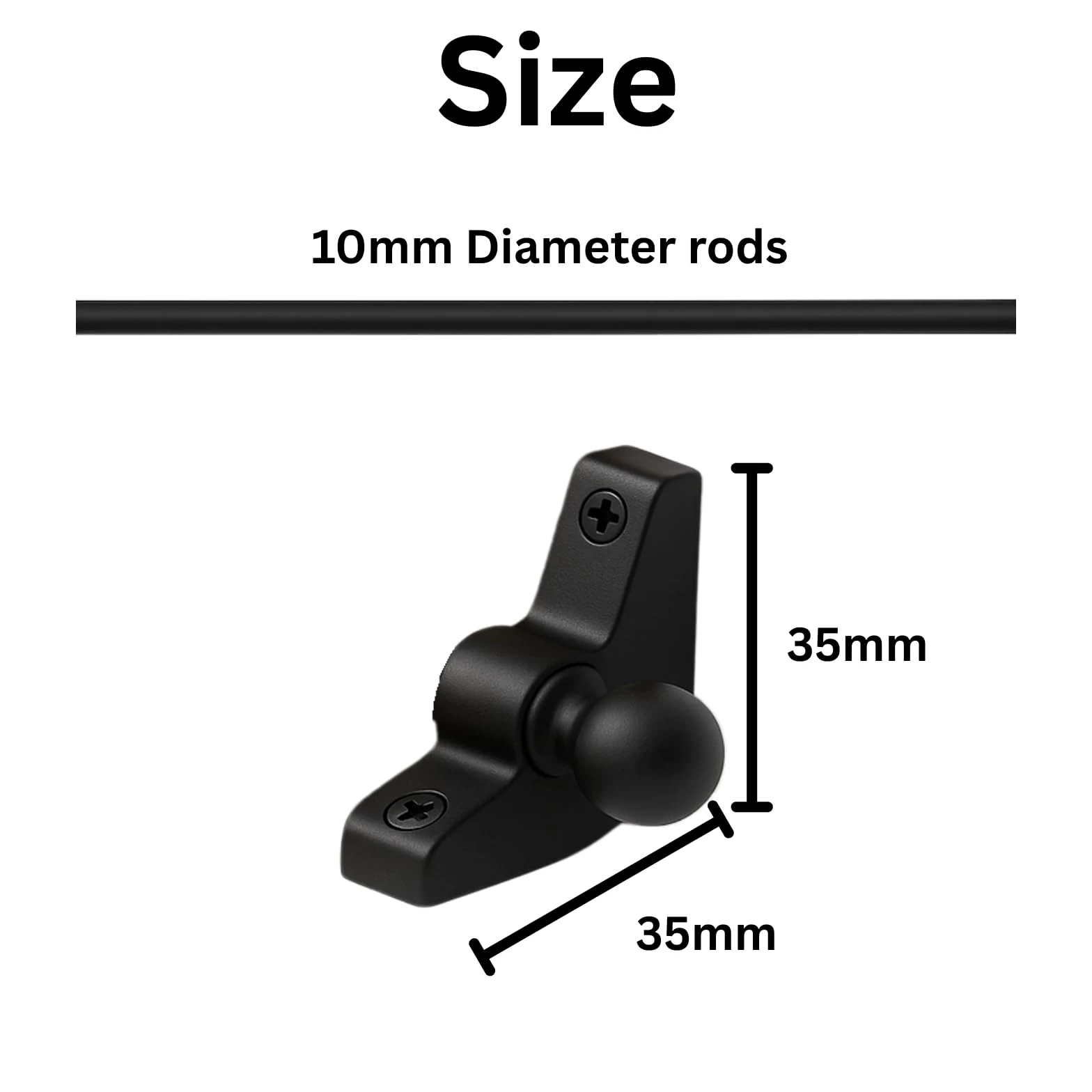Aste decorative in metallo per scale, con terminali rotondi e viti, adatte per tappeti fino a 70 cm di larghezza, confezione da 13