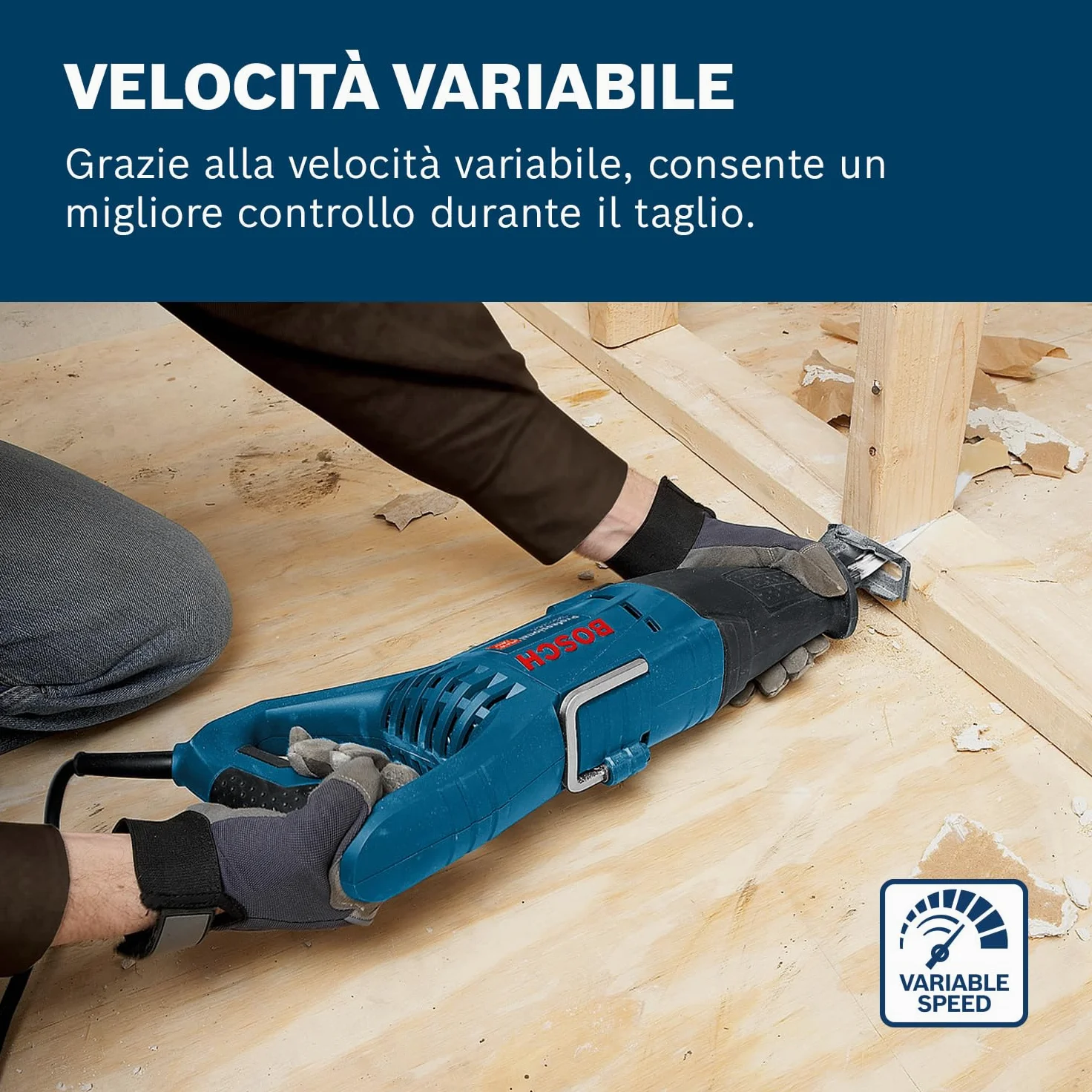 Bosch Professional Sega Universale Gsa 1100 e (Motore da 1100 Watt, Incl. 1 Lama S 2345 X per Legno, 1 Lama S 123 Xf per Metallo, in Valigetta)