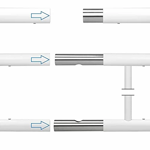 ECD Germany Ringhiera Balcone Francese 90 x 225 cm Bianco Opaco in Acciaio Verniciato a Polvere Supporto Protezione Finestre Griglia Parapetto Balaustra Inferriata a Sbarre 225x90 Recinzione Terrazza