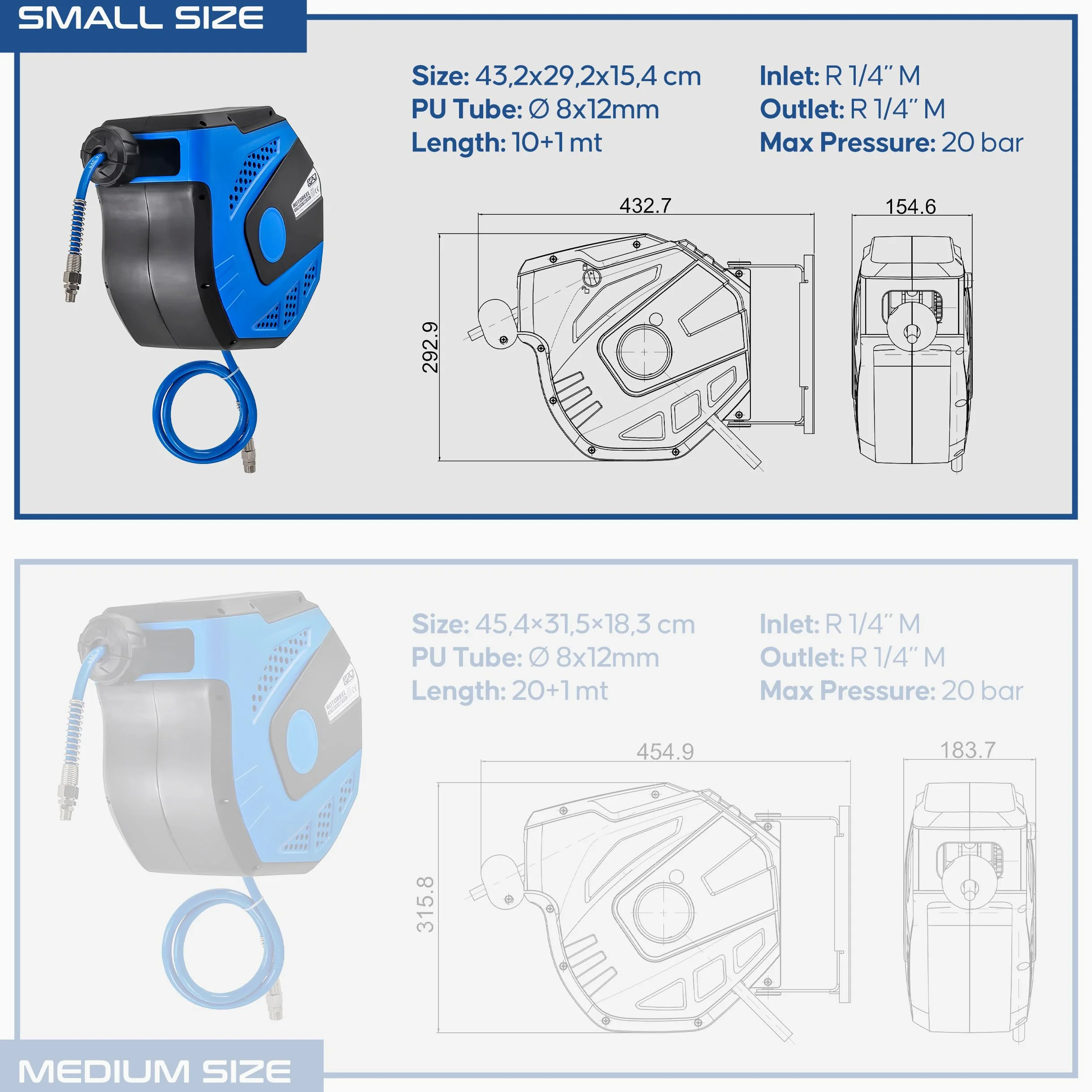 GAV Rotoreel Avvolgitubo Aria Compressa