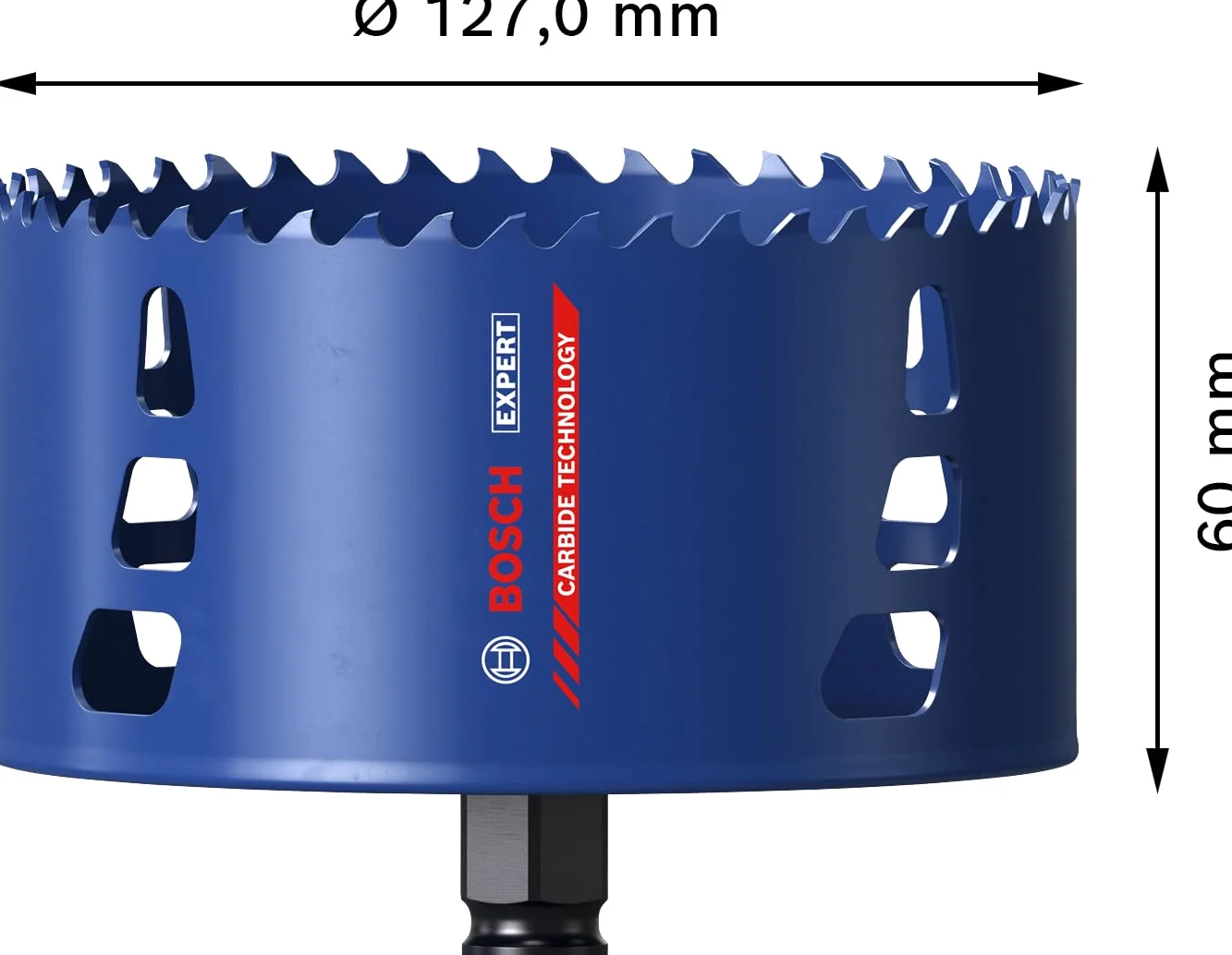Bosch 1x Sega a tazza EXPERT Multi Material Power Change Plus (per Legno con metallo, Mattone, Ø 127 mm, Professional Accessorio Trapanoi)