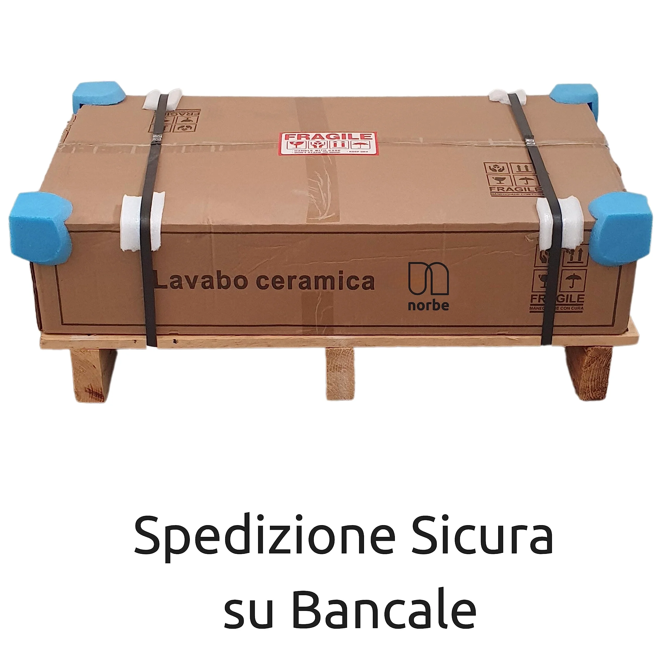 NORBE Lavabo ad Incasso (80x46 cm) in Ceramica | Lavandino Design Moderno vasca rettangolare | Finitura Bianco Lucido | Lavamani senza Piletta| Bacinella Sanitari Bagno (81 x 46,5 X 1,8 cm)