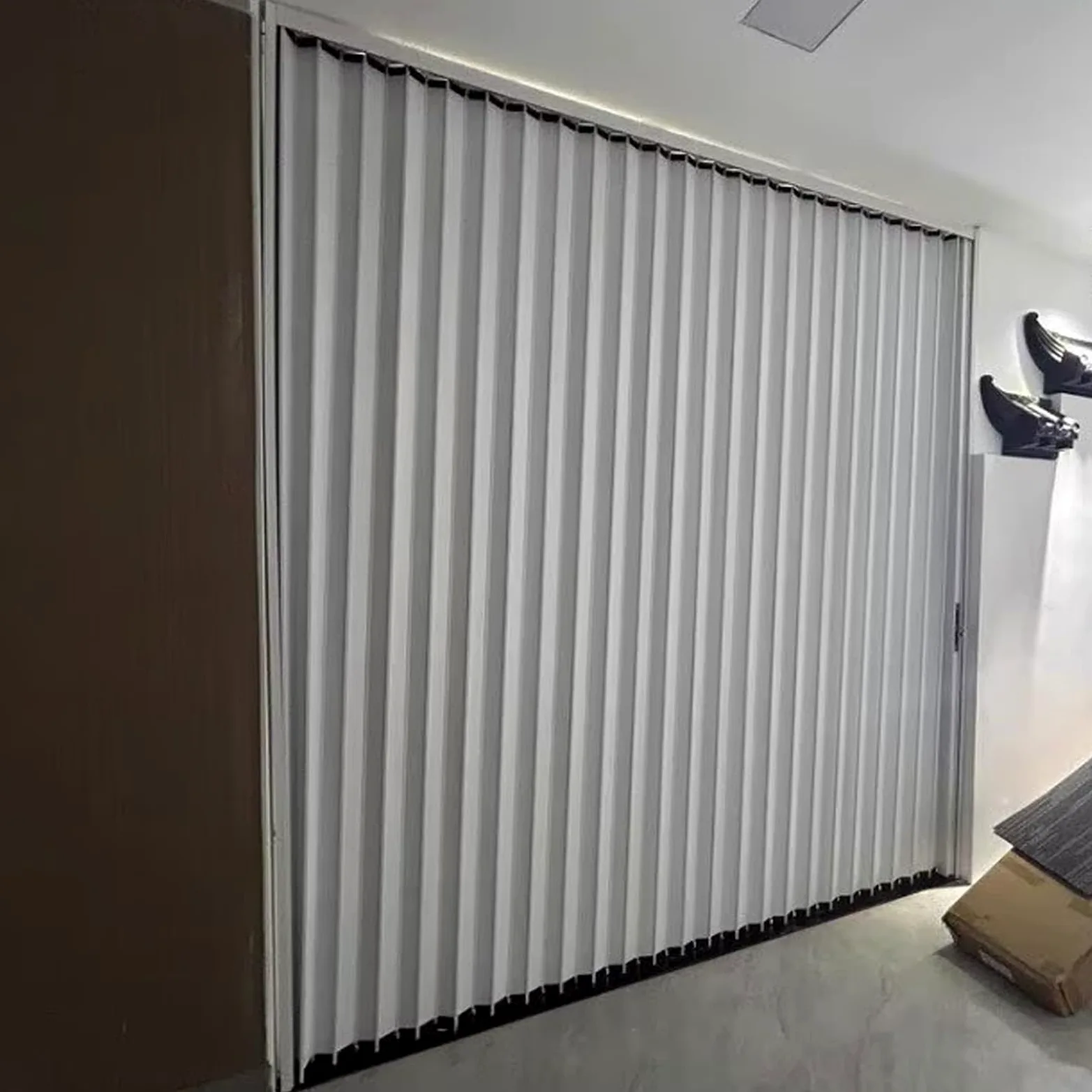 Porta a Soffietto Larghezze: 60 65 70 80 90 100 cm, Cancello a Soffietto Bianco con Serratura per Esterni, Porta Scorrevole Pieghevole per Divisorio Ambienti/Patio(39x98in/100x250cm)