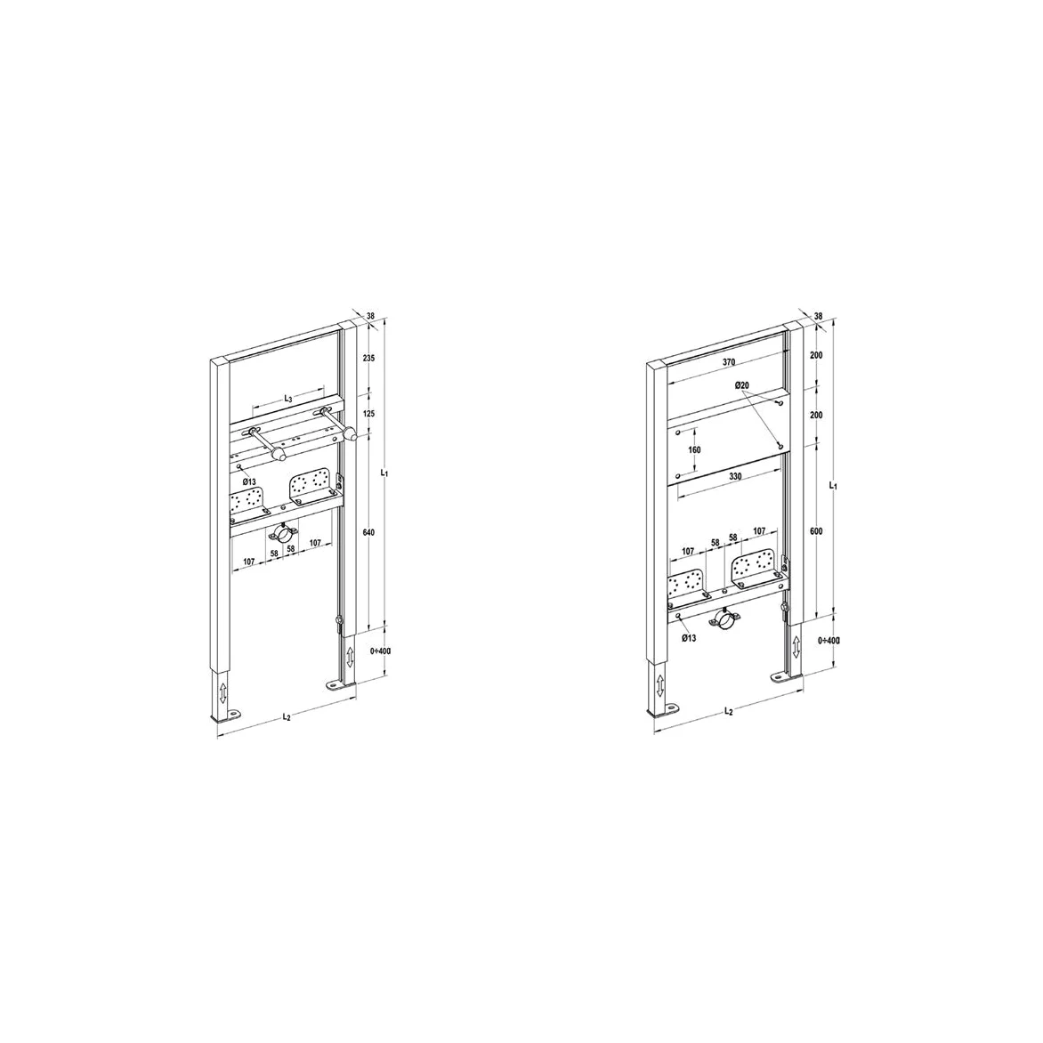 Fischer TCS Lavabo cartongesso staffa