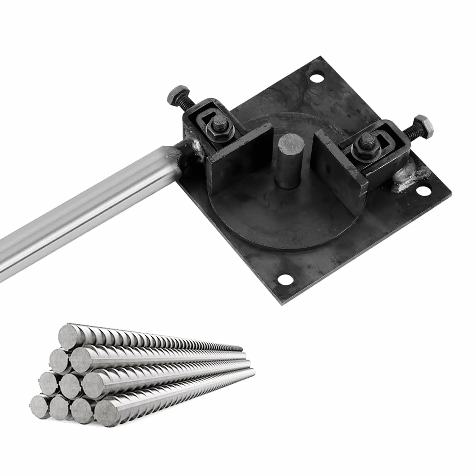 Macchina Piegatubi Manuale, Barra in Acciaio Bender Costruzione 1-14mm Armato Strumento di Piegatura Asta In Acciaio Bar Bender di Costruzione per Acciaio Rotondo/Acciaio di Rinforzo/Ferro Piatto