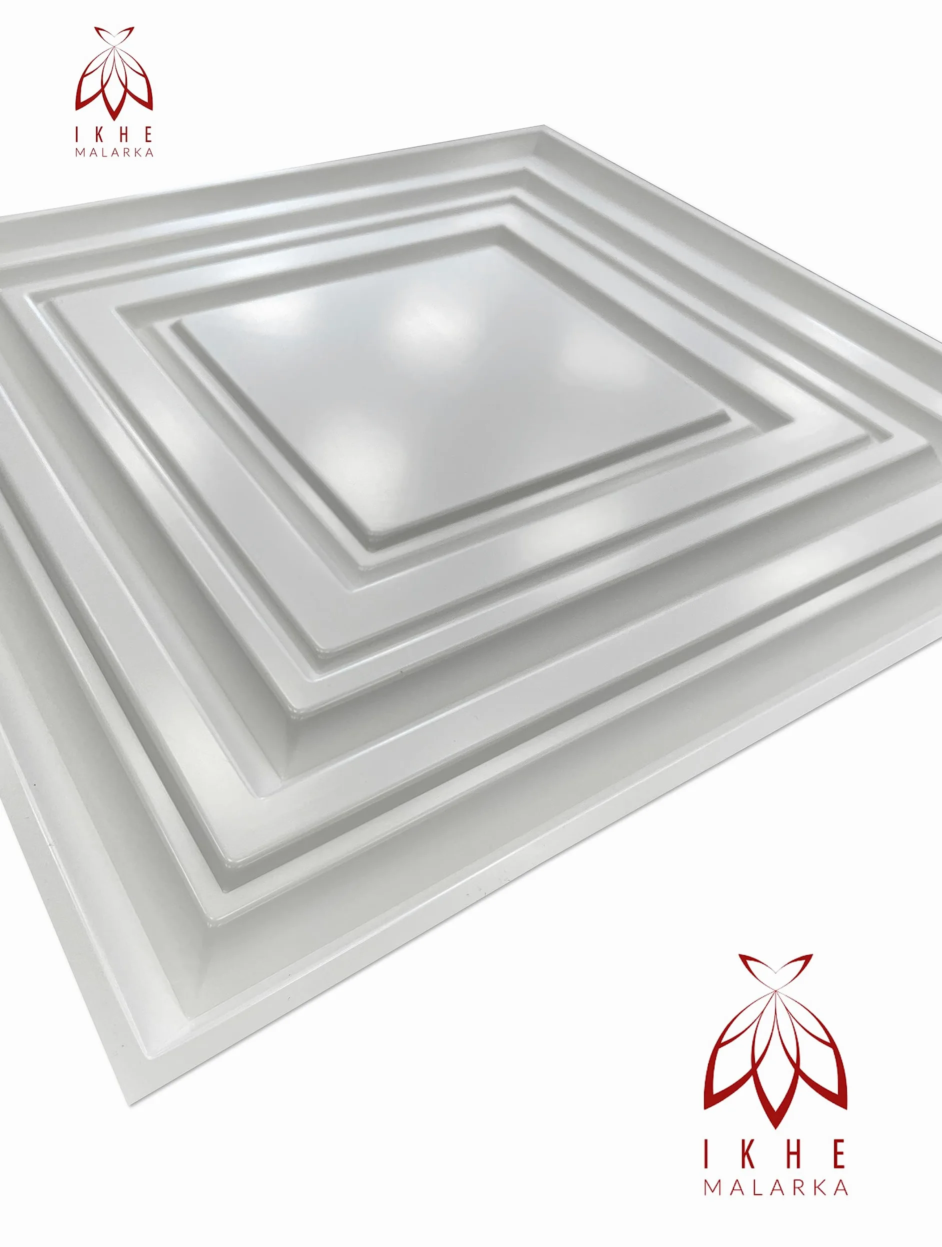 Pannelli 3D murali decorativi in ​​plastica PVC per pareti & per soffitto >50 cm x 50 cm< effetto 3D, impermeabili, duri. Spessore 1mm