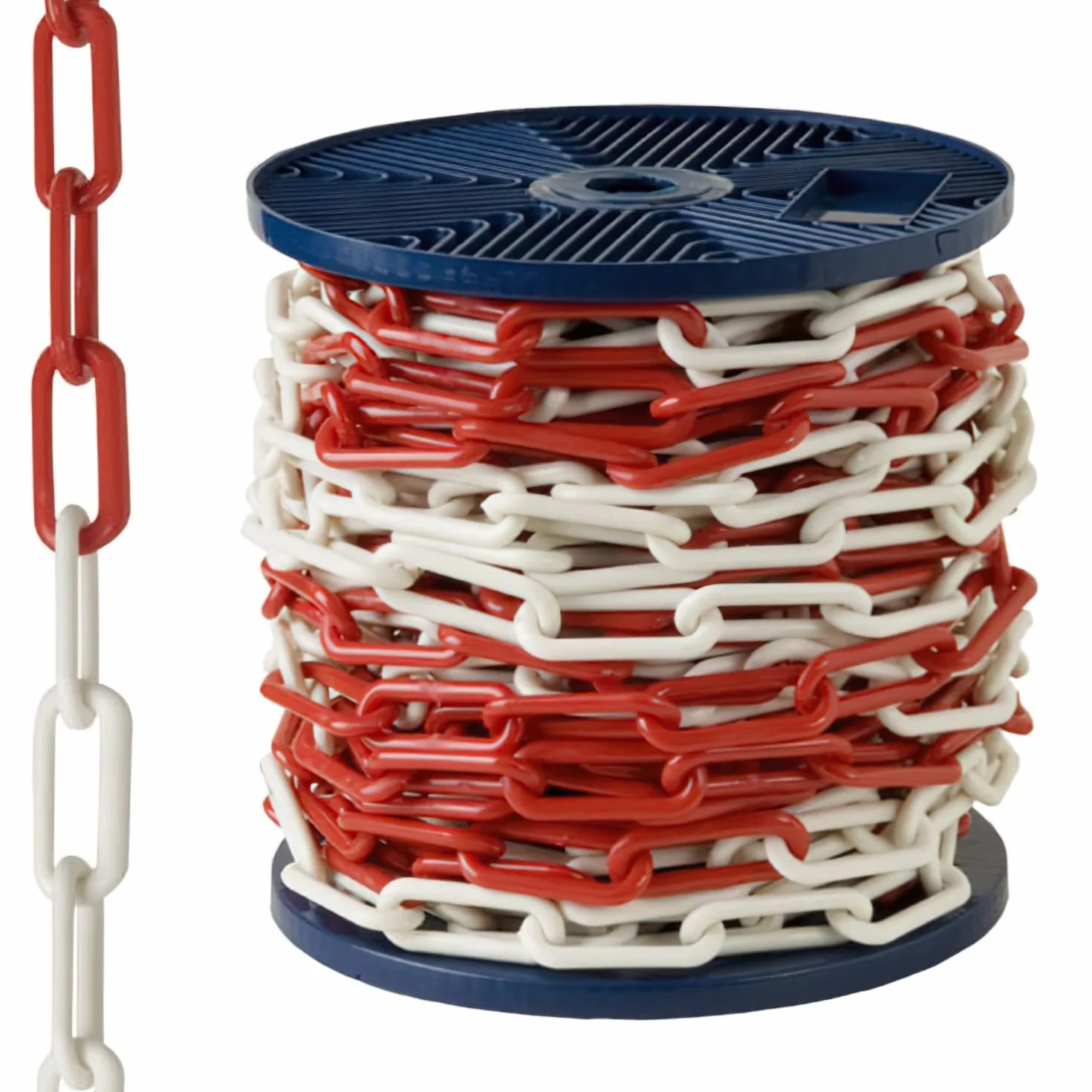 AFT 1041000 – Catena in plastica, bicolore, 6 mm, rotolo da 25 m, Rosso/Bianco