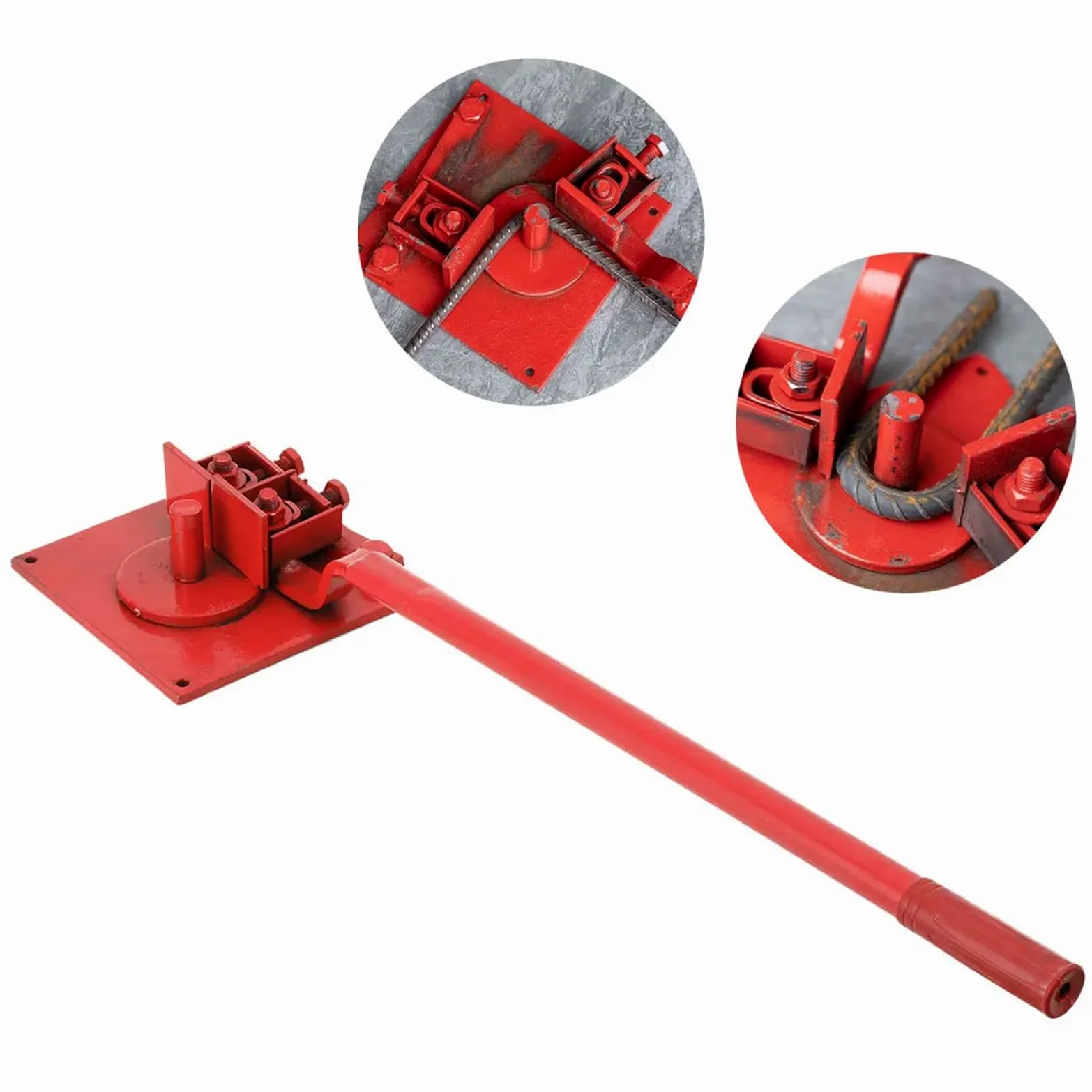 Macchina piegatubi per barre in acciaio, piegatrice manuale resistente per barre da 1-20 mm, capacità di piegatura a 180 gradi, costruzione in acciaio durevole