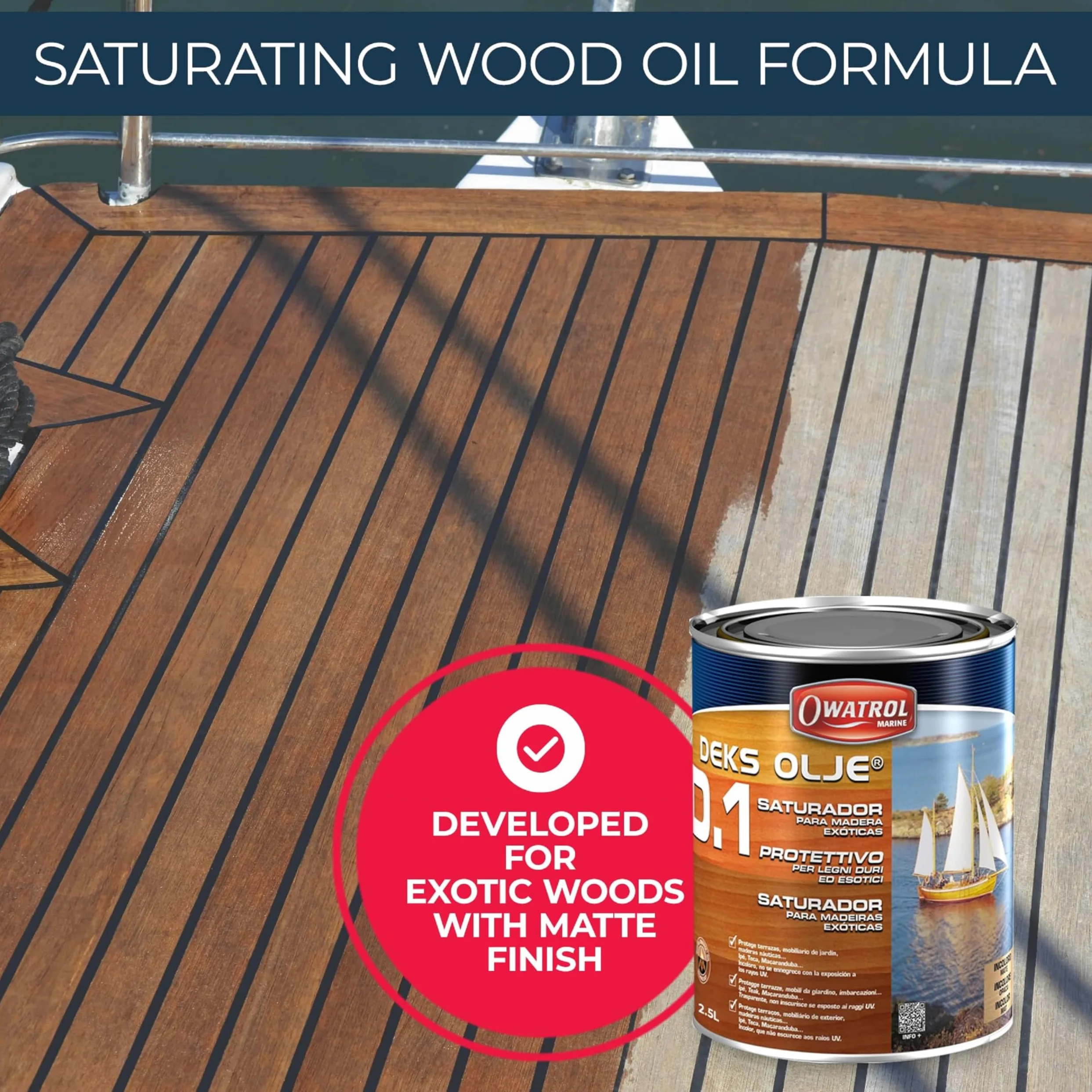 Owatrol D1 – Saturatore per legno rigidi 2,5 L