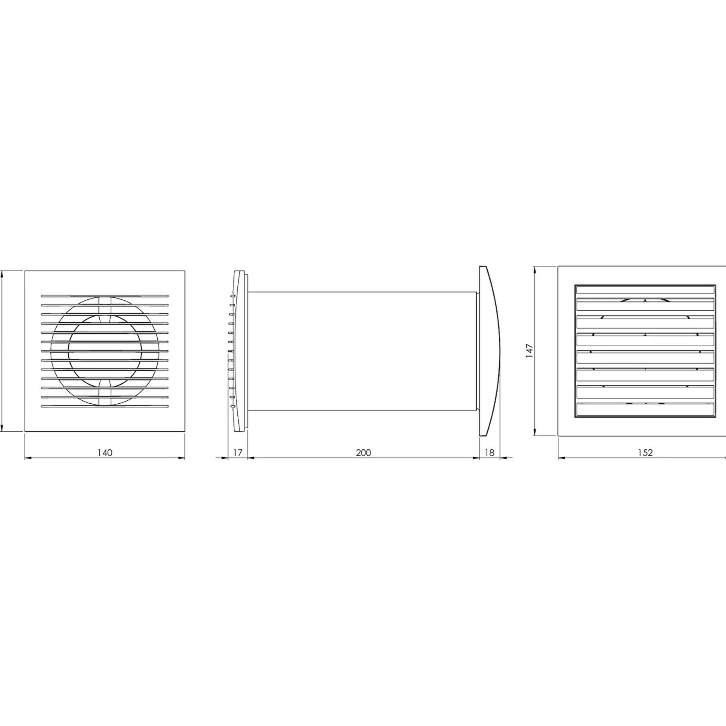 Ø 100mm Dissipatore di Calore con Termostato – Ventilatore bianco – Scambiatore di Calore