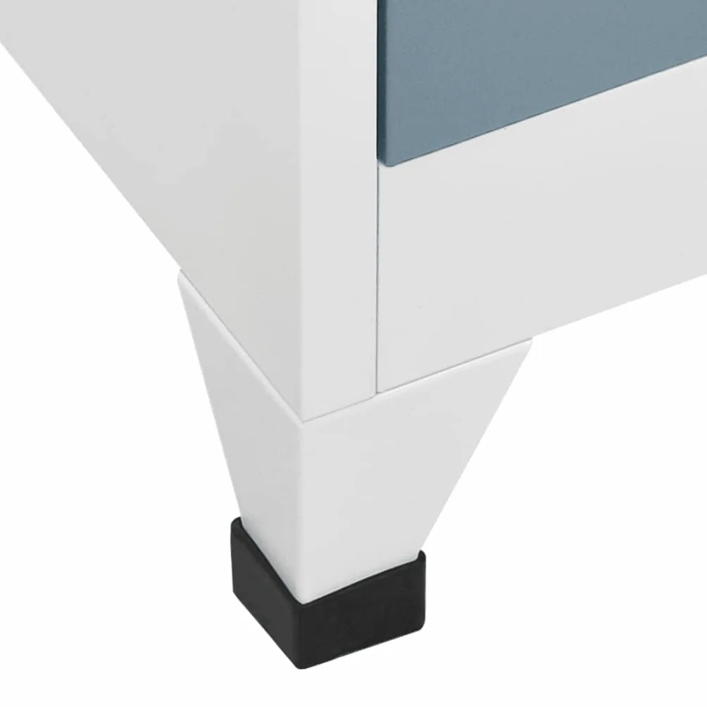vidaXL Armadietto Grigio Chiaro e Scuro 90x45x180 cm in Acciaio