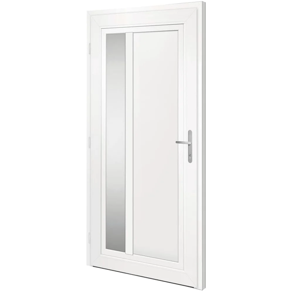 VidaXL Bianca 108x208 cm Porta Ingresso in PVC