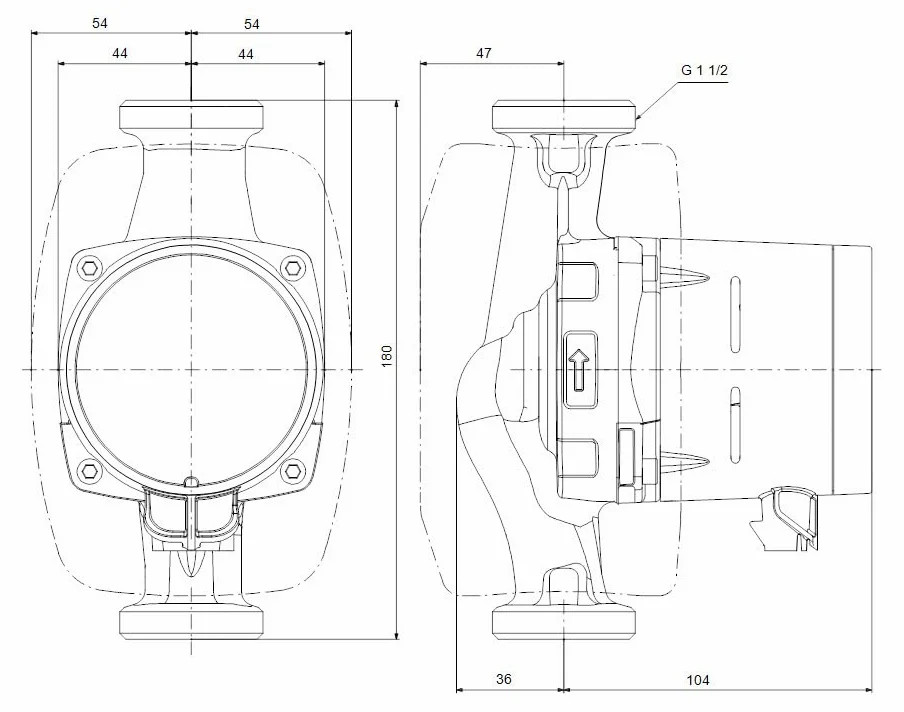 Grundfos Pompa di circolazione di riscaldamento ALPHA2 230 V PN 10 180 mm tipo 25-60 Rp 1Z