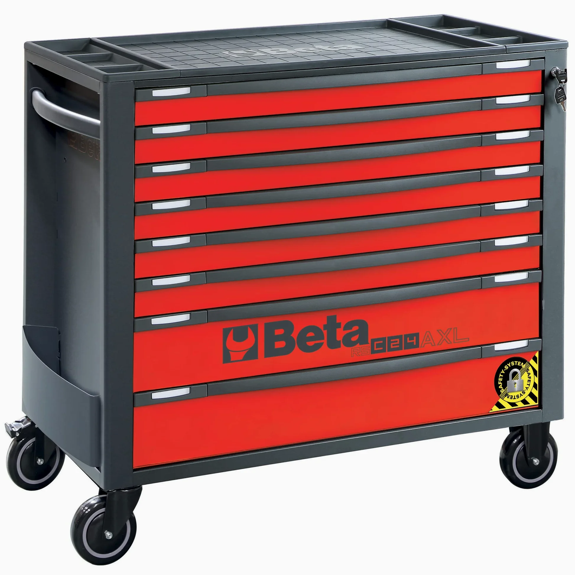 Beta RSC24AXL/8-R - Cassettiera porta attrezzi 8 cassetti, con sistema antiribaltamento, modello lungo