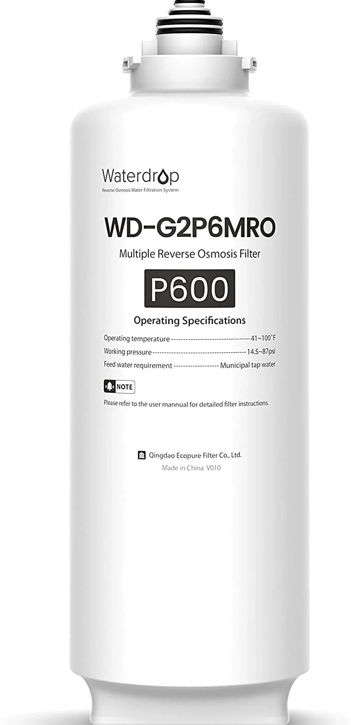 Waterdrop Filtro WD-G2P6MRO, ricambio per sistema di osmosi inversa WD-G2P600-W