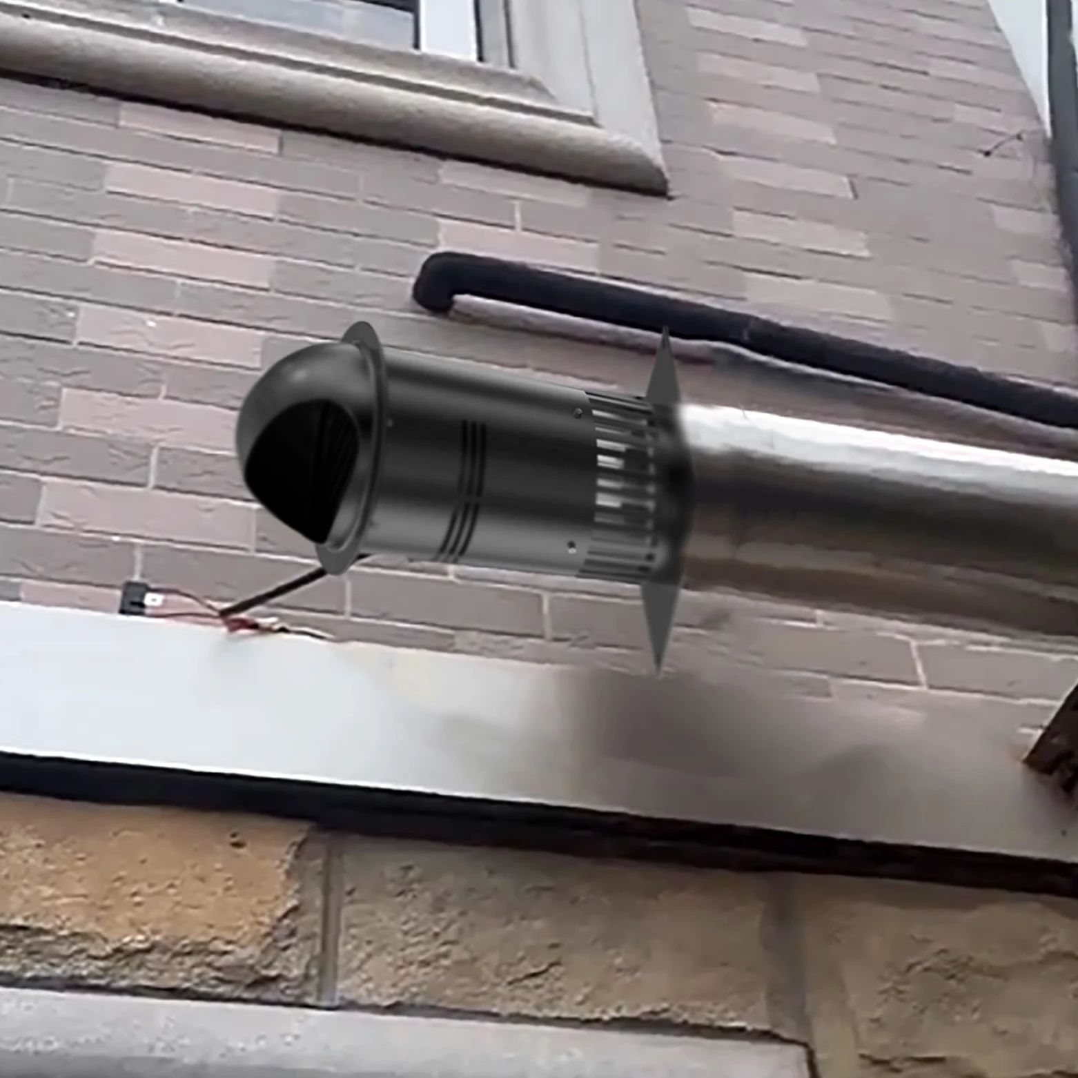 Coperchio Comignolo, Aspiratore per Camino per Canna Fumaria Tonda Professionale da Tetto Aspirafumo Elettrico Tiracamino Tirafumo Comignolo, Camino Base Circolare(149mm/5.9in)