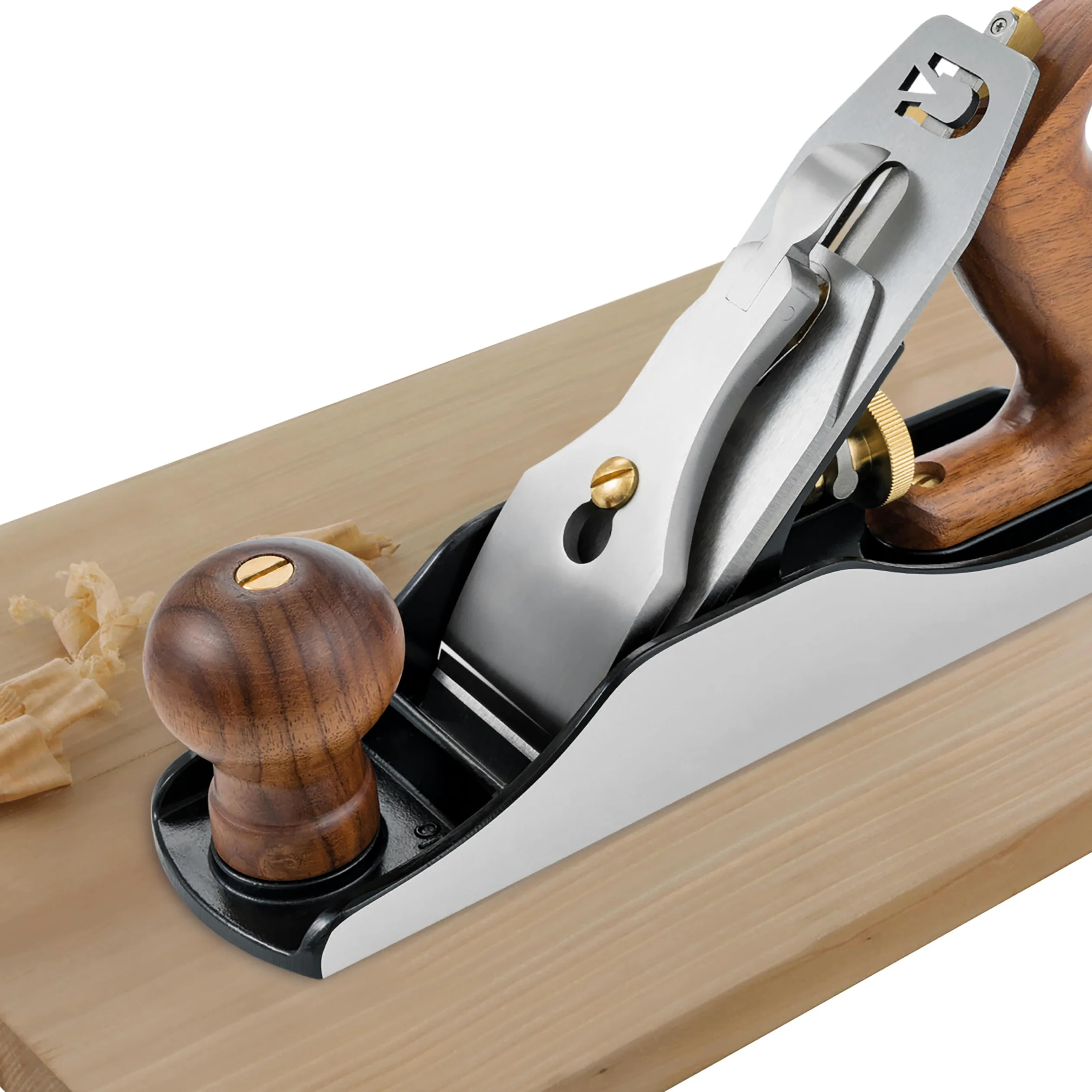 DICTUM Schlichthobel N. 4 - Paletta manuale di precisione per legno con ferro in acciaio SK4 | Cuccia per legno e falegnameria di alta qualità per la lavorazione fine del bordo e della superficie