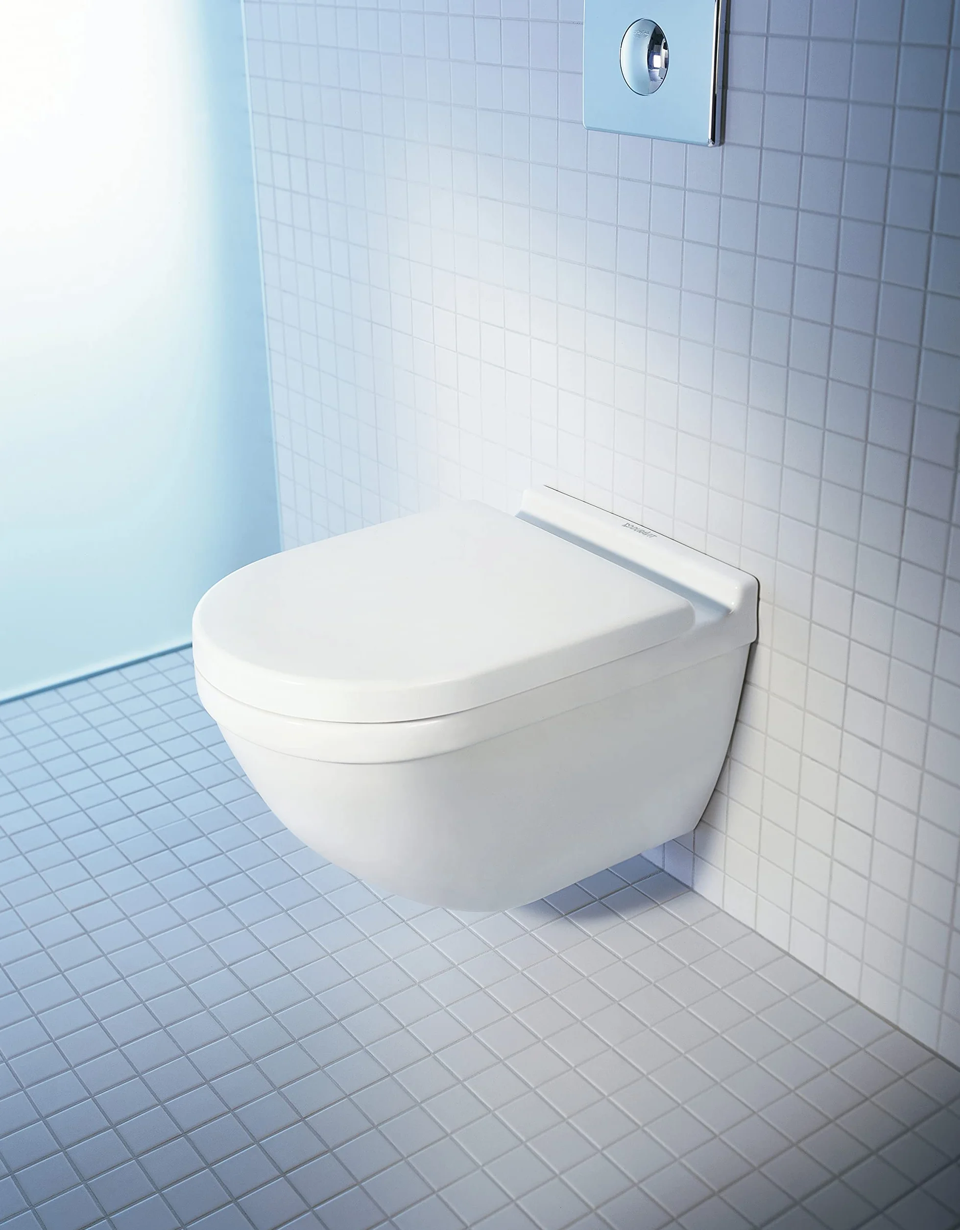 Duravit Sedile WC Starck 3, tavoletta WC, copriwater con cerniere in acciaio inox, coperchio water in plastica termoindurente Duroplast, bianco