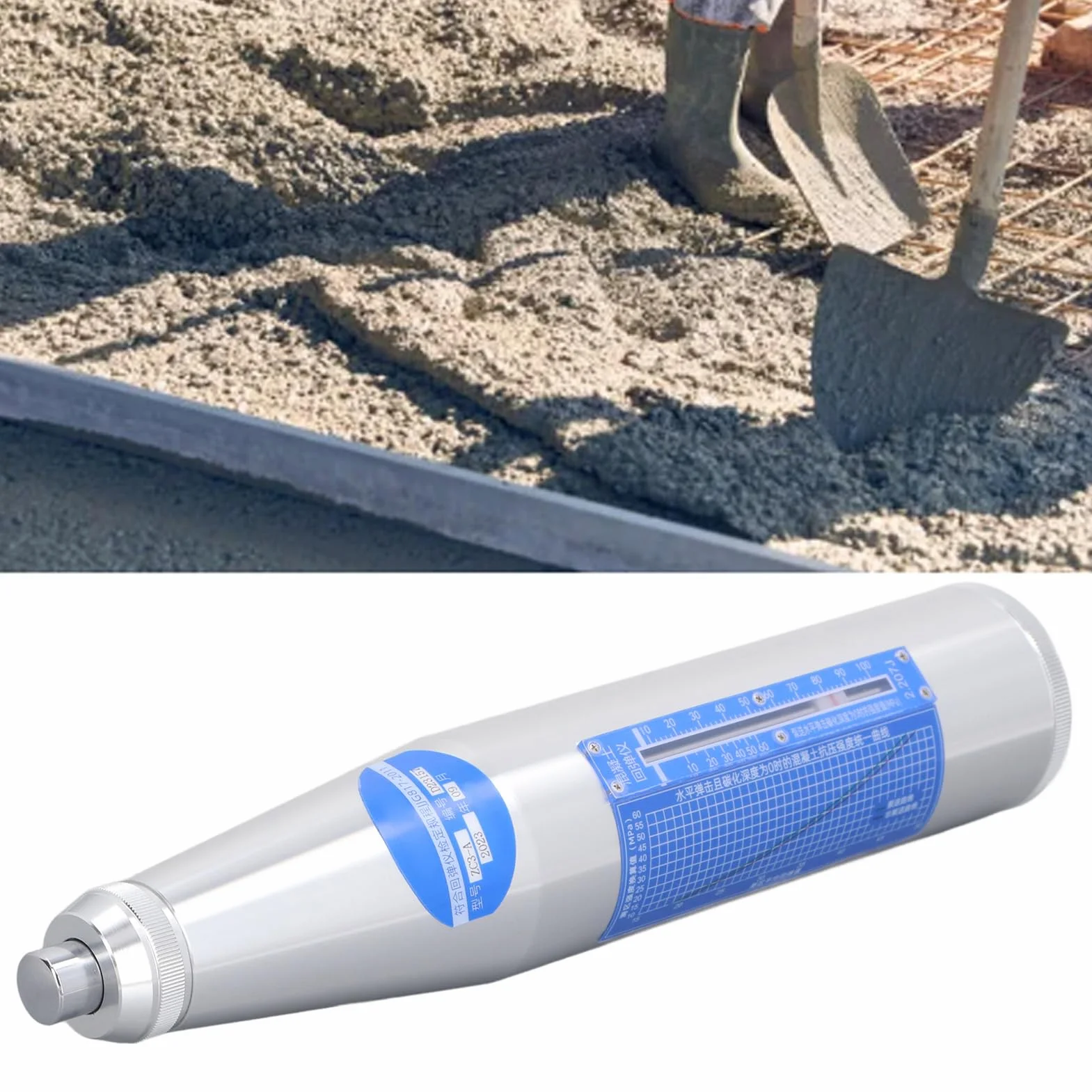 Martello Schmidt, Martello Meccanico da Impatto per Calcestruzzo Resistente Alla Caduta Ad Alta Resilienza con Indice Chiaro per Ponti Stradali