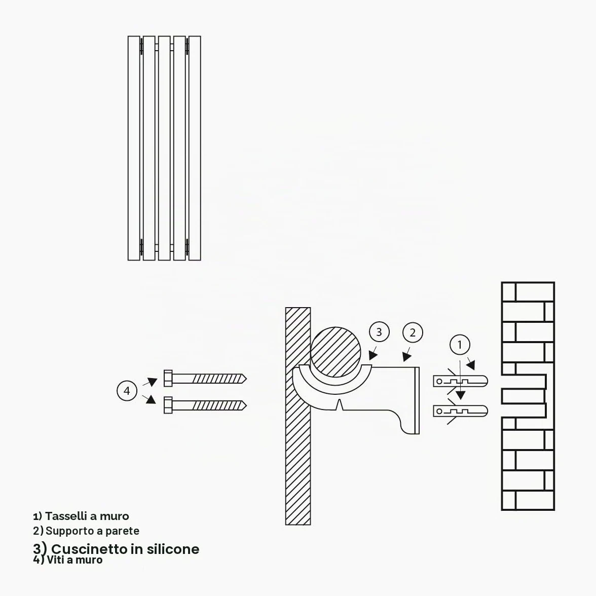 ECD Germany Radiatore Termosifone Termoarredo Scaldasalviette Stella Verticale Piatto - 480 x 1600 mm - Antracite - Radiatore Scaldasalviette Asciugamani da bagno Verticale Piatto 480x1600 mm