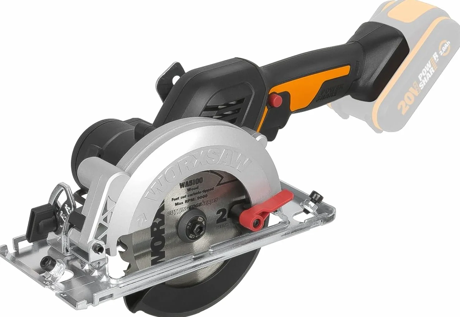 Worx WX531.9 Sega circolare compatta ad immersione ø 120mm 20V a batteria - solo corpo macchina