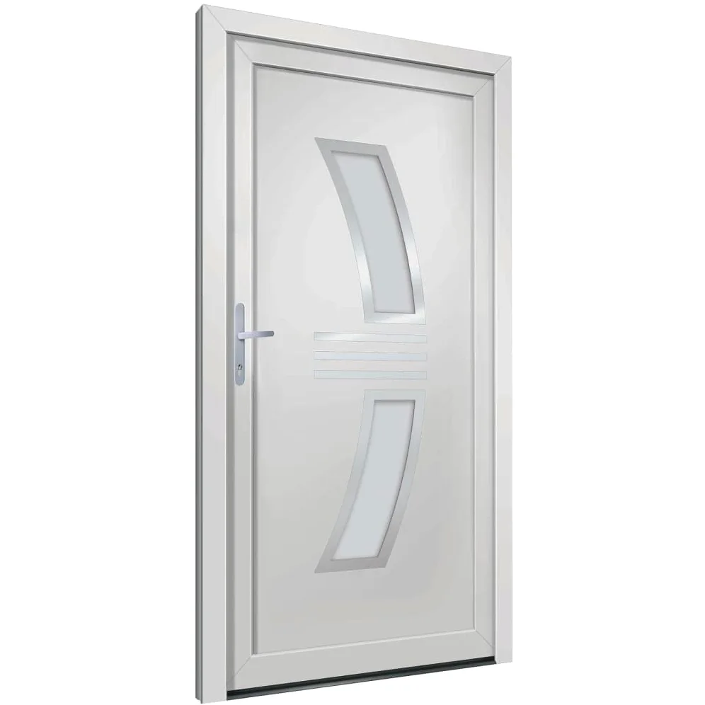 vidaXL Porta di Ingresso Destra/Sinistra Antracite e Bianco Misure Diversi