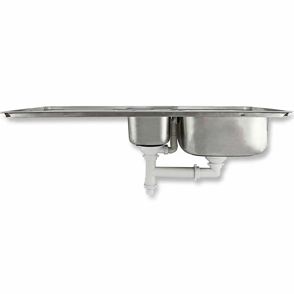 Lavandino da Cucina in Acciaio Inossidabile con Rubinetto Lavandino Domestico - 105cm x 50cm