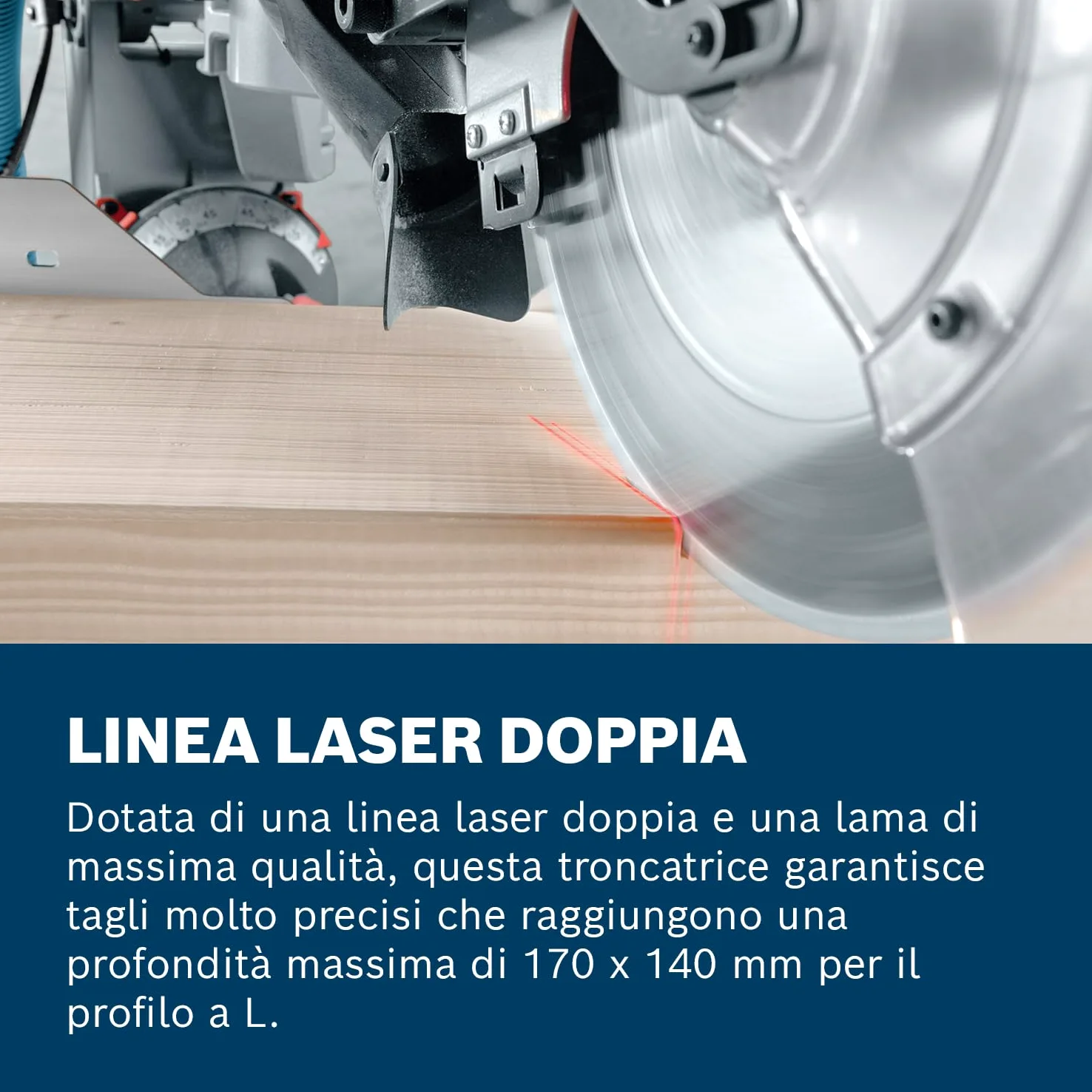 Bosch Professional Troncatrice Radiale Gcm 12 Gdl (Motore da 2000 Watt, Incl. Laser a Doppia Linea, Lama, Pinza di Serraggio)