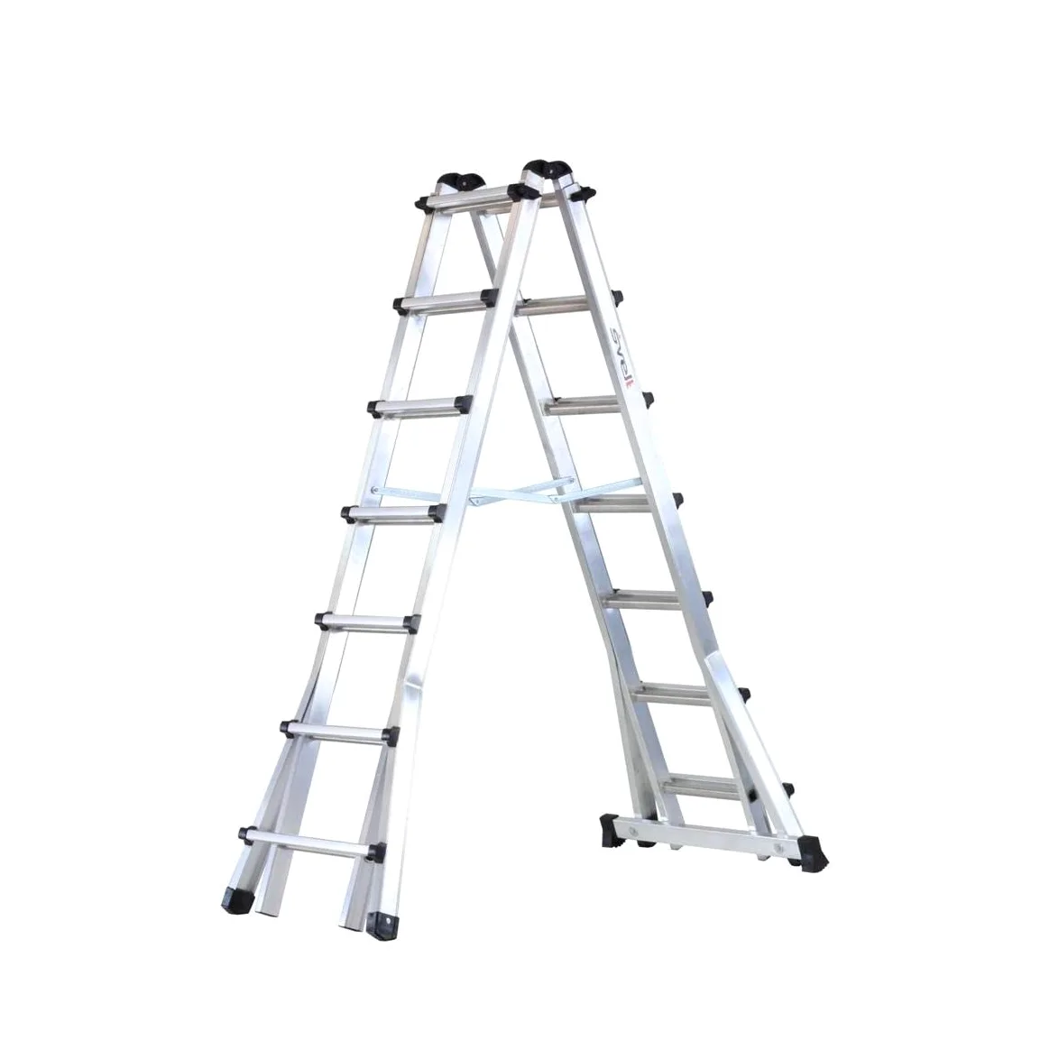 Svelt Scala Allungabile 12+12 gradini Multiposizione a Sfilo Telescopico, Scalissima