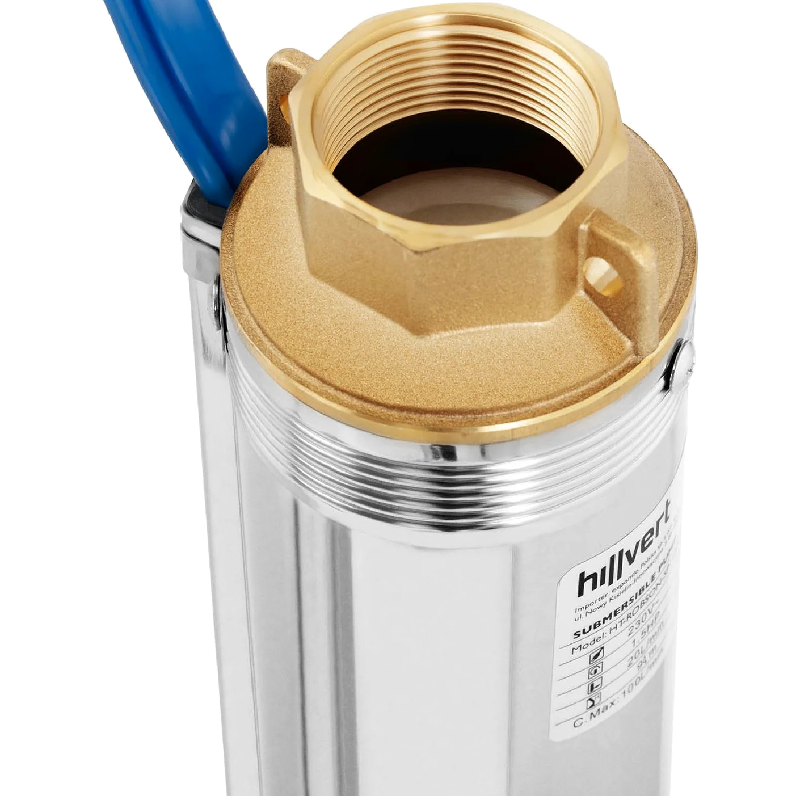 Pompa Sommersa per Pozzo Elettropompa Sommersa HT-ROBSON-SP1100-101 (6.000 l/h, 1.100 W, Acciaio Inox, Diametro: 95 mm)