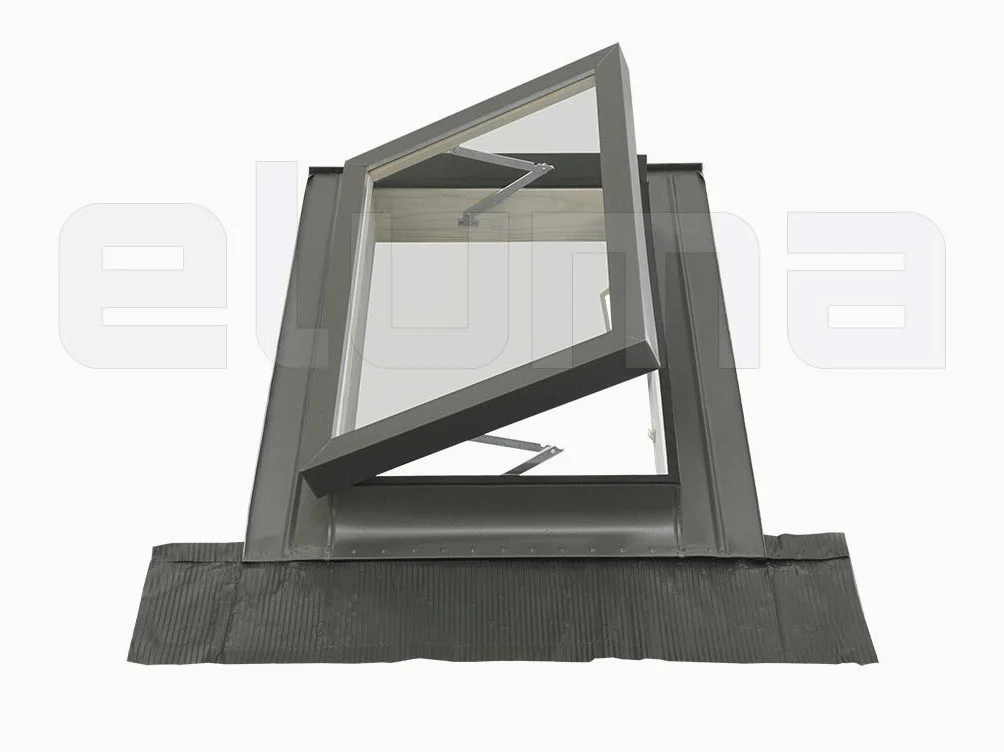 Lucernario - Finestra da tetto CLASSIC LIBRO | Finestra per uscita sul tetto | Vetro camera 4-9-4 | Apertura laterale | Made in Italy | 45x55 Base x Altezza
