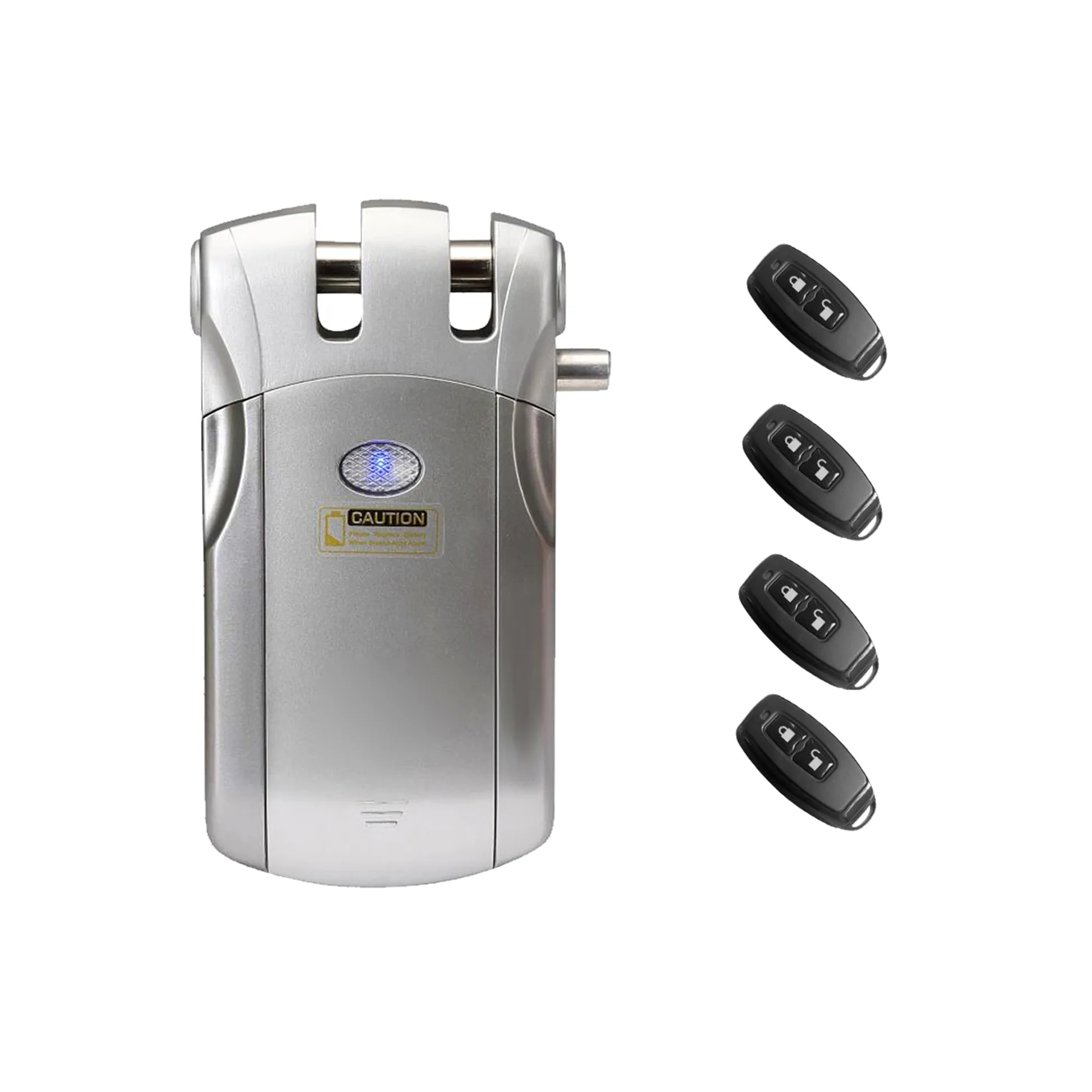WF-018 Telecomando wireless Blocco Sicurezza Invisibile Keyless Door Entry Blocco intelligente In lega di zinco metallo con 4 chiavi remote Smart Home Villa Office Access Control Sistema