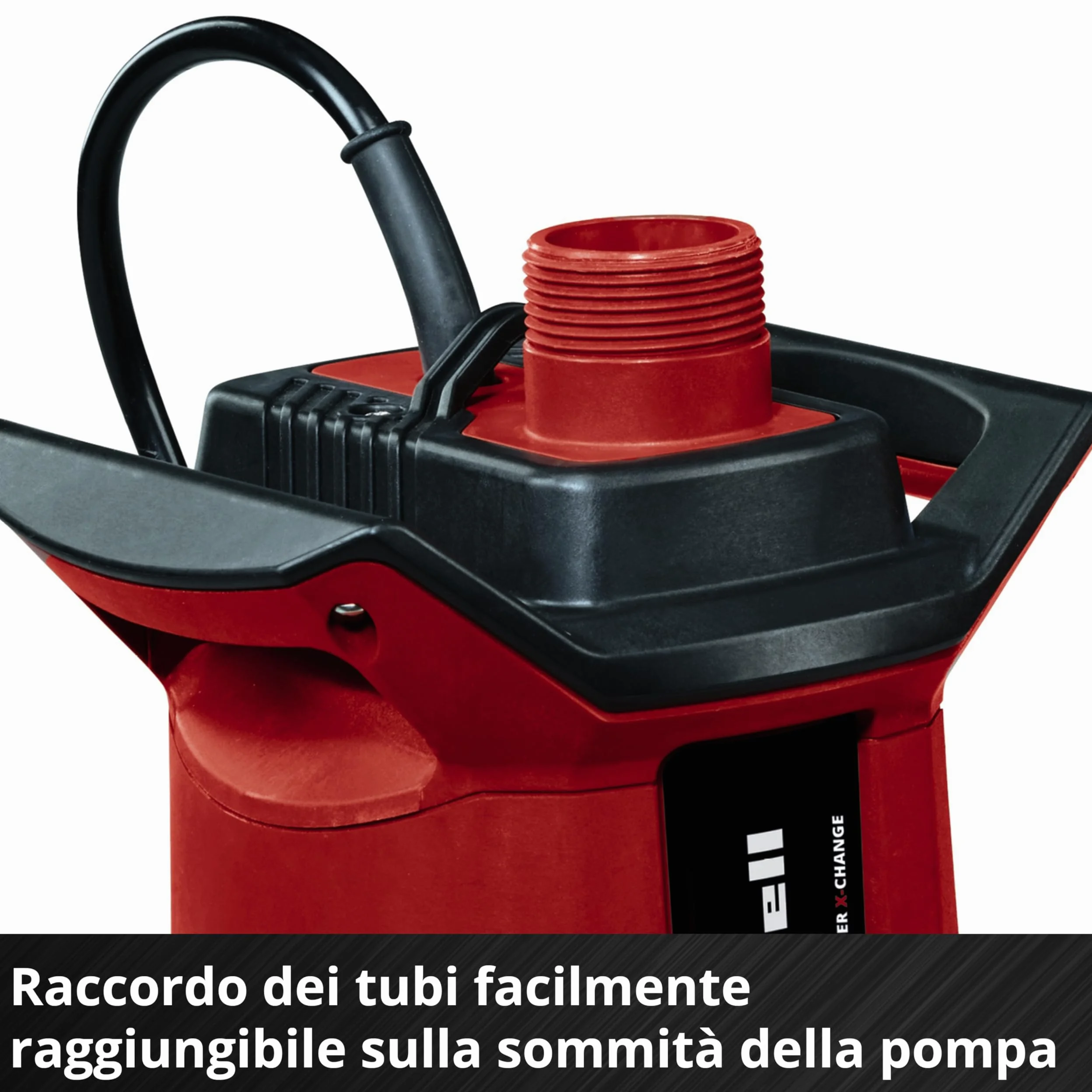 Einhell Pompa per acque cariche senza fili GE-DP 18/25 LL Li-Solo Power X-Change (18 V, portata 7000 l/h, aspirazione piatta, altezza di pompaggio 5 m, modalità ECO e BOOST, venduta senza batteria)