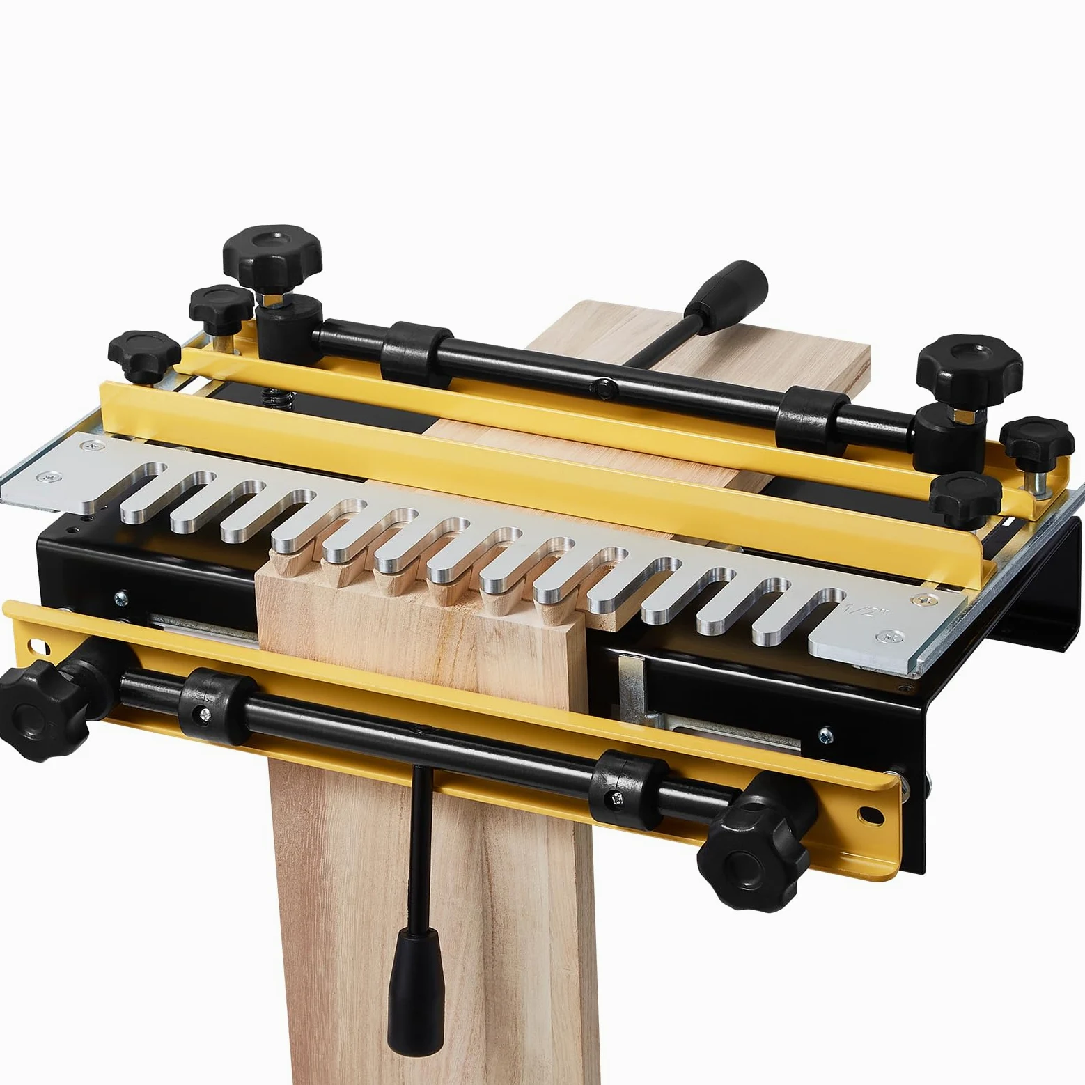 VEVOR Dima per Fresatrice a Coda di Rondine Larghezza 140-310 mm, Dima a Coda di Rondine Utensile per Lavorazione del Legno Spessore 40 mm con Fresa da 12,7 mm, Progetto di Piccoli Mobili