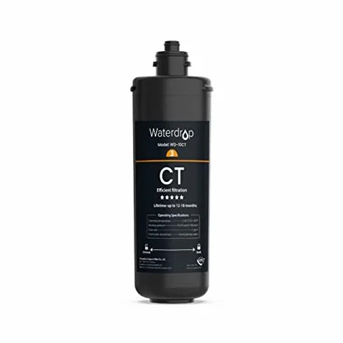 Waterdrop WD-10CT Filtro Acqua Sottolavello, Ricambio per Waterdrop TSA & TSB 3 Stadi Depuratore Acqua Domestico per Sotto Bancone