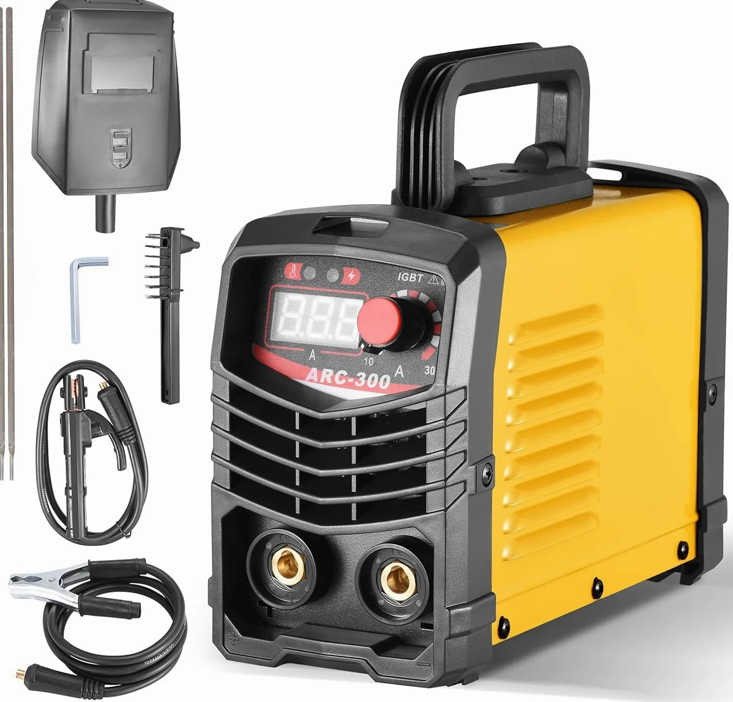 Saldatore 300 A 220 V ARC Saldatore Inverter MMA IGBT Inverter Saldatore Digital Display Lcd Portatile Con Elettrodi Saldatrice Morsetto Di Lavoro