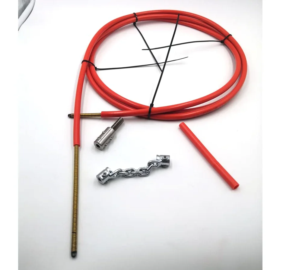 6mm cavo albero flessibile 5m set completo di strumenti per catena di pulizia DN32-40 rimozione dello zoccolo del tubo Pulizia dello scarico