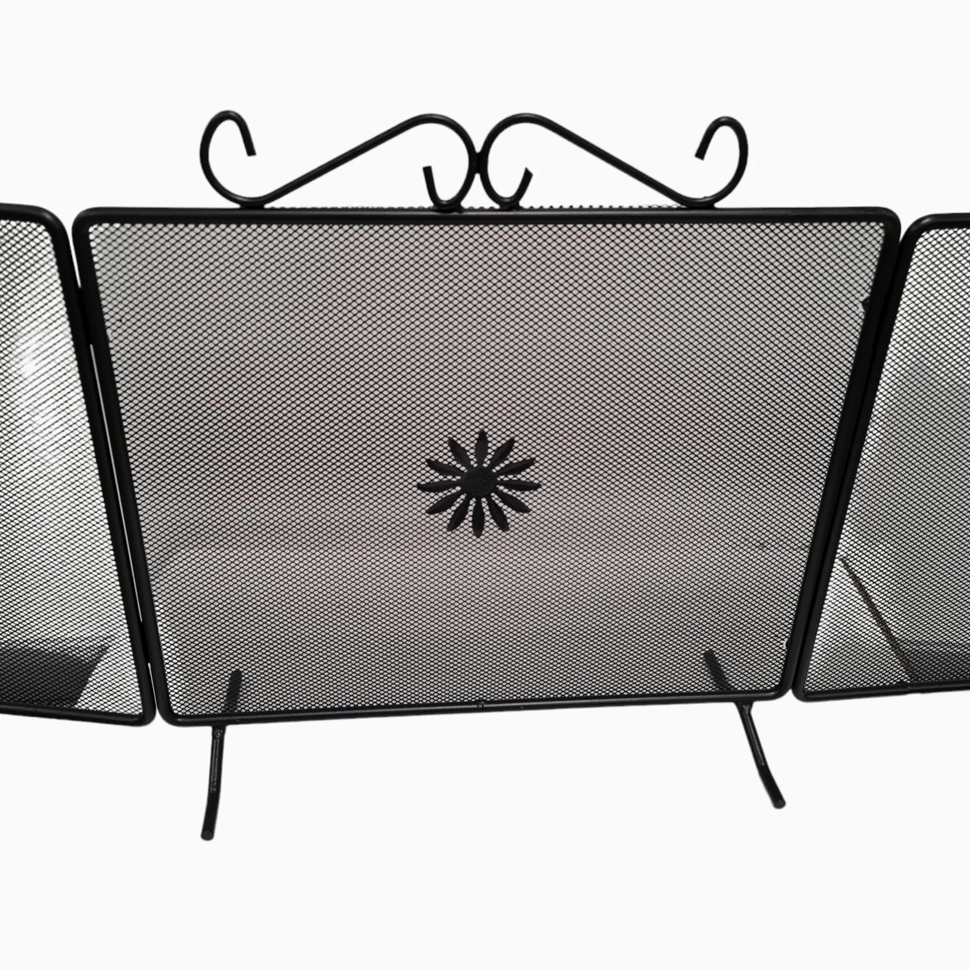 OEM Skermo per camino in Ferro battuto, Rustico, Nero, 9.7 pounds, 90 x 50 cm