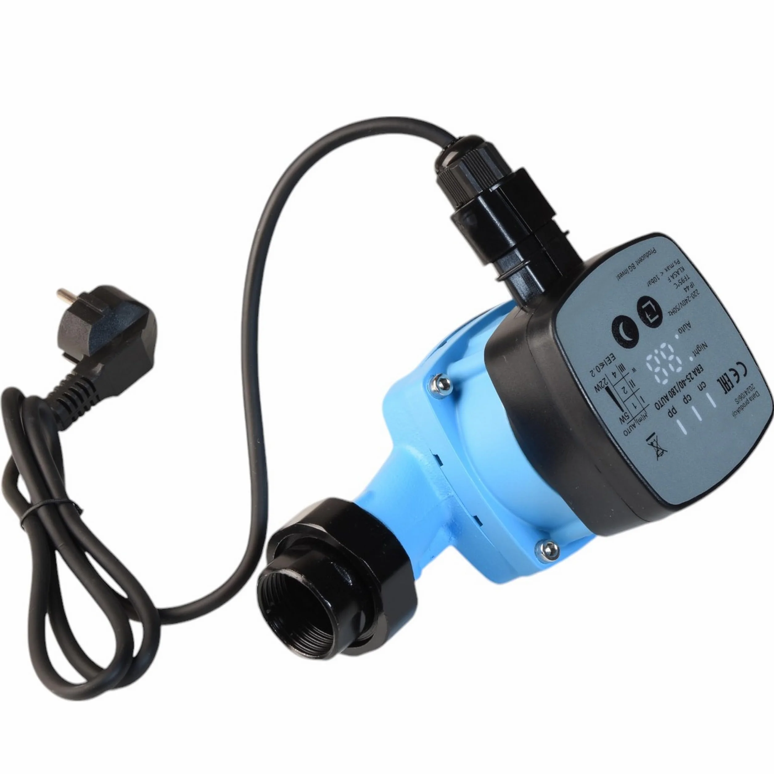 Elettronica Pompa di Circolazione ERA 25-40/180 AUTO (5-22W max. 2700 l/h Prevalenza 4 m) - Pompa per Acqua Calda - Riscaldamento Centrale – 3 Velocità - Modalità NOTTE AUTO - Basso Consumo Energetico