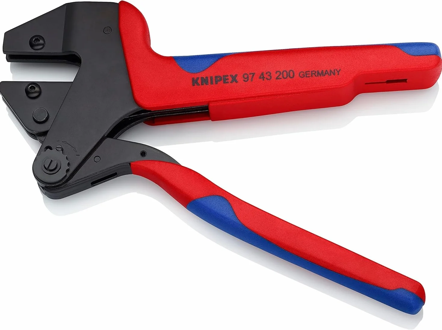 KNIPEX Crimpatrice universale per terminali per matrici intercambiabili con impugnature multicomponente 200 mm, 97 43 200 A