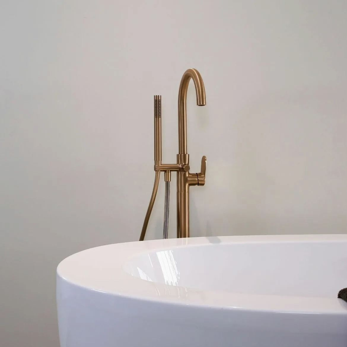 Essebagno 9026031 Colonna meccanica da terra Charme II in rame spazzolato per vasca freestanding