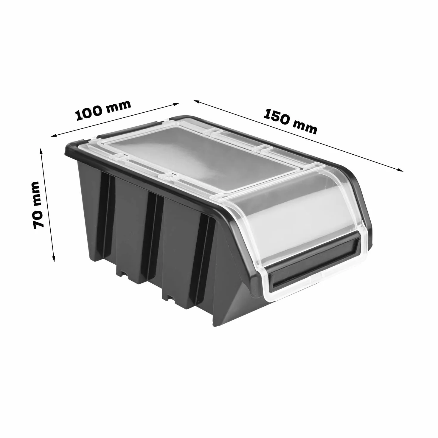 botle Scaffalatura da parete da 178 x 78 cm, 30 scatole nero con coperchio, porta attrezzi, per officina e banco da lavoro, scaffale porta attrezzi da lavoro, banco da lavoro officina con cassetti