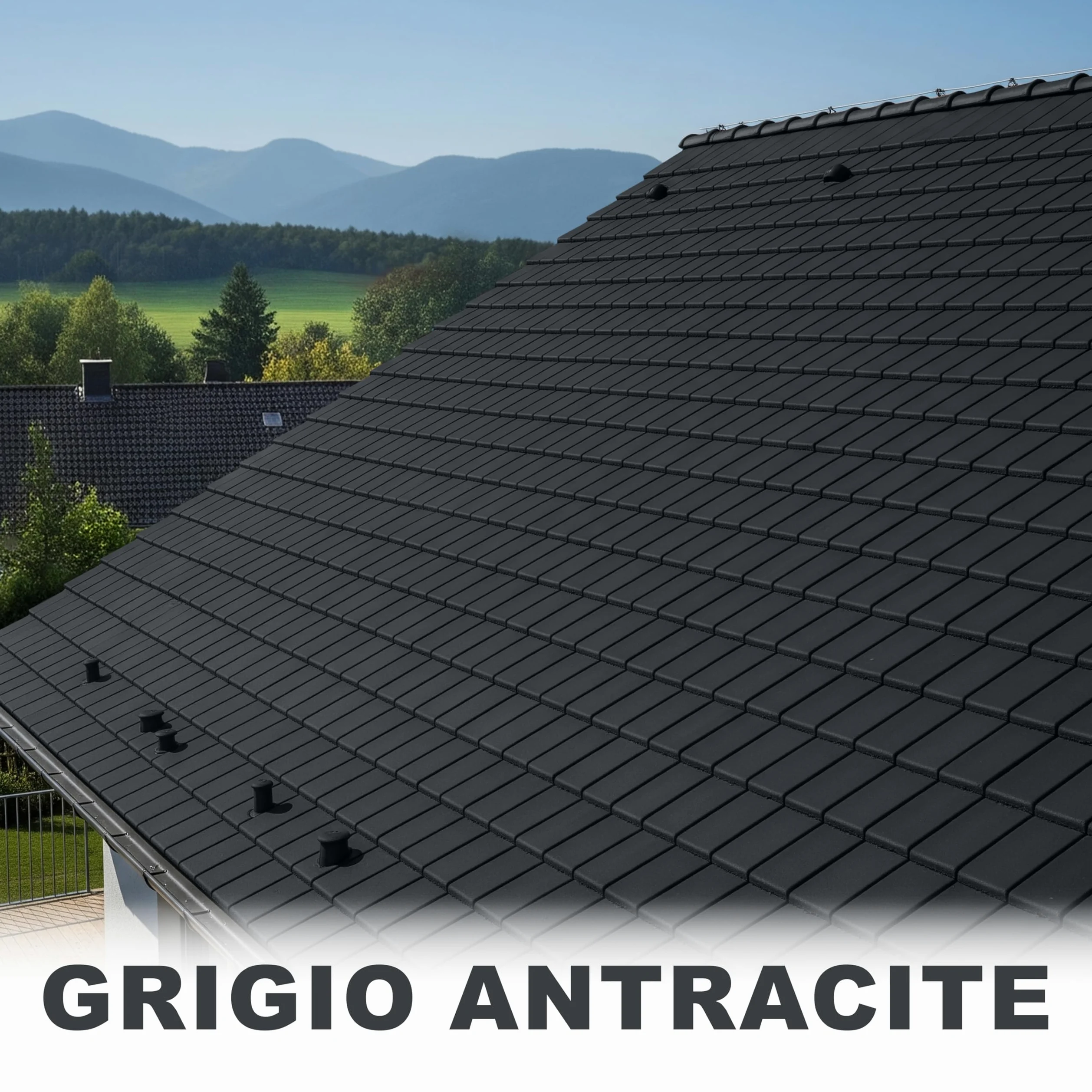 Vernice per tetto Pittura Manto di Copertura W510 Grigio antracite simile RAL 7016-20L
