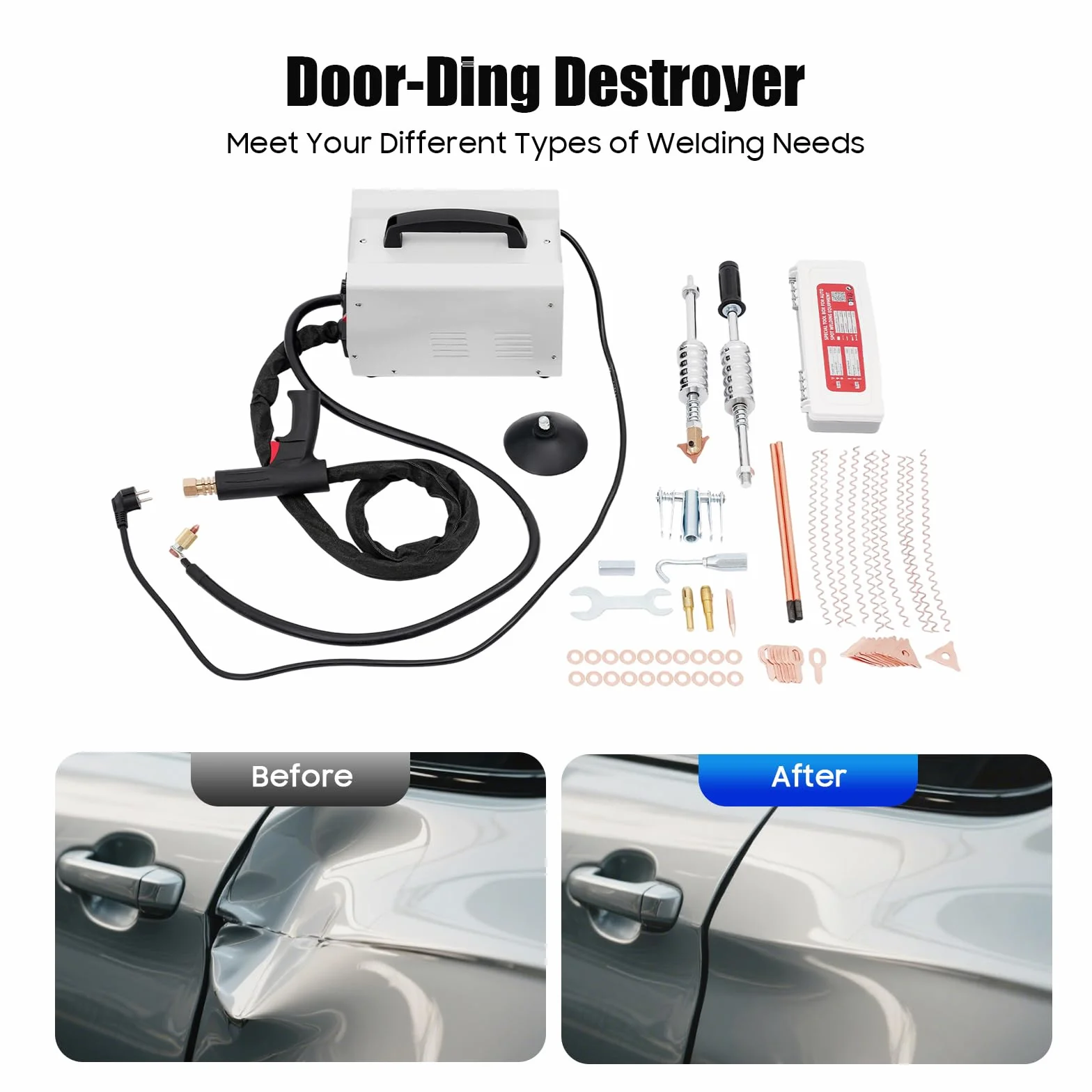 220 V 1,8 KW 3500 A Pro Spot Spotter Strumento per la rimozione delle ammaccature, kit di riparazione di ammaccature, saldatrice a punti, carrozzeria