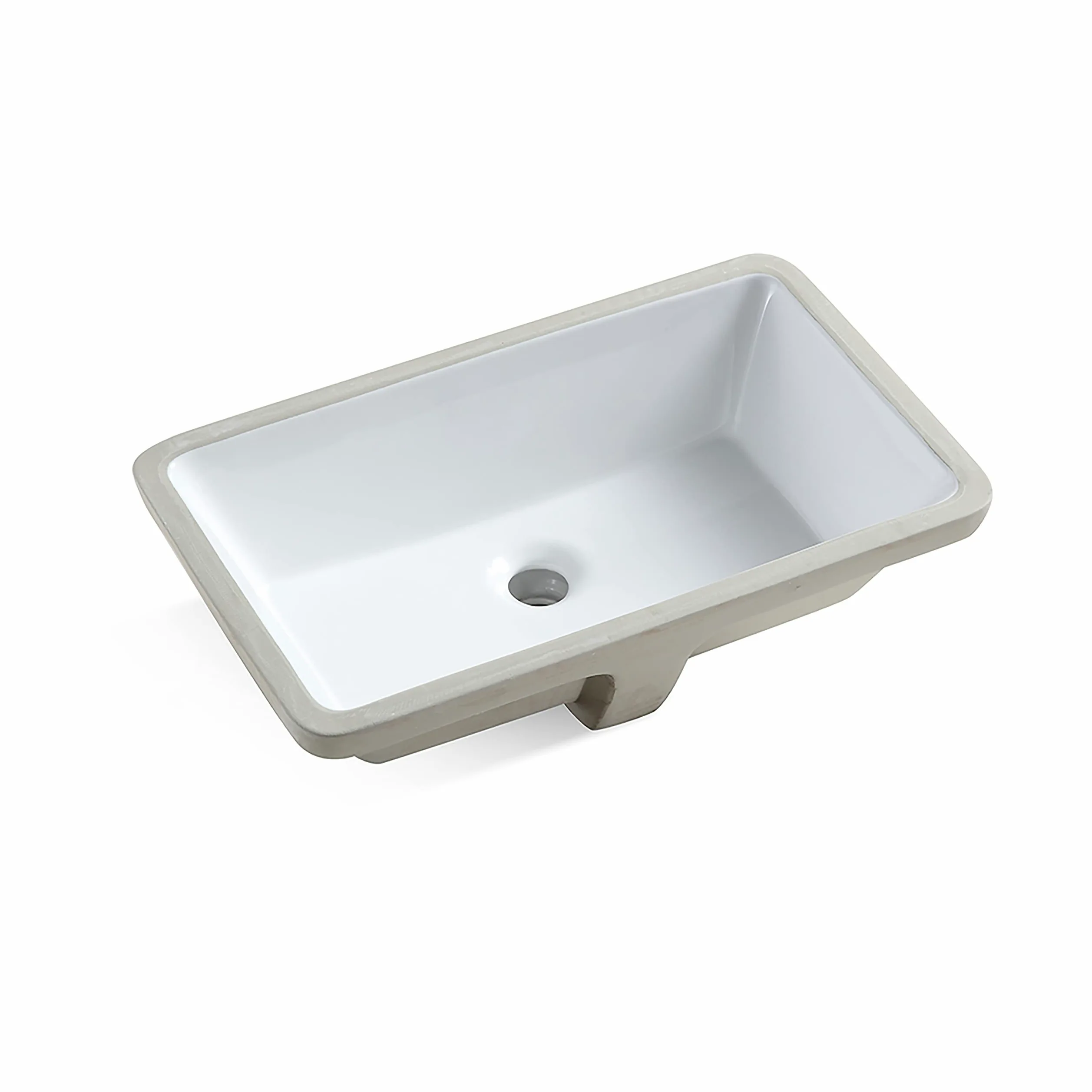 MEJE #202A-1_20.9 pollici Lavello sottopiano, Rectrangle Sottopiano Lavandino, Lavabo Vanity Vanity Vessel Lavabo - Bianco
