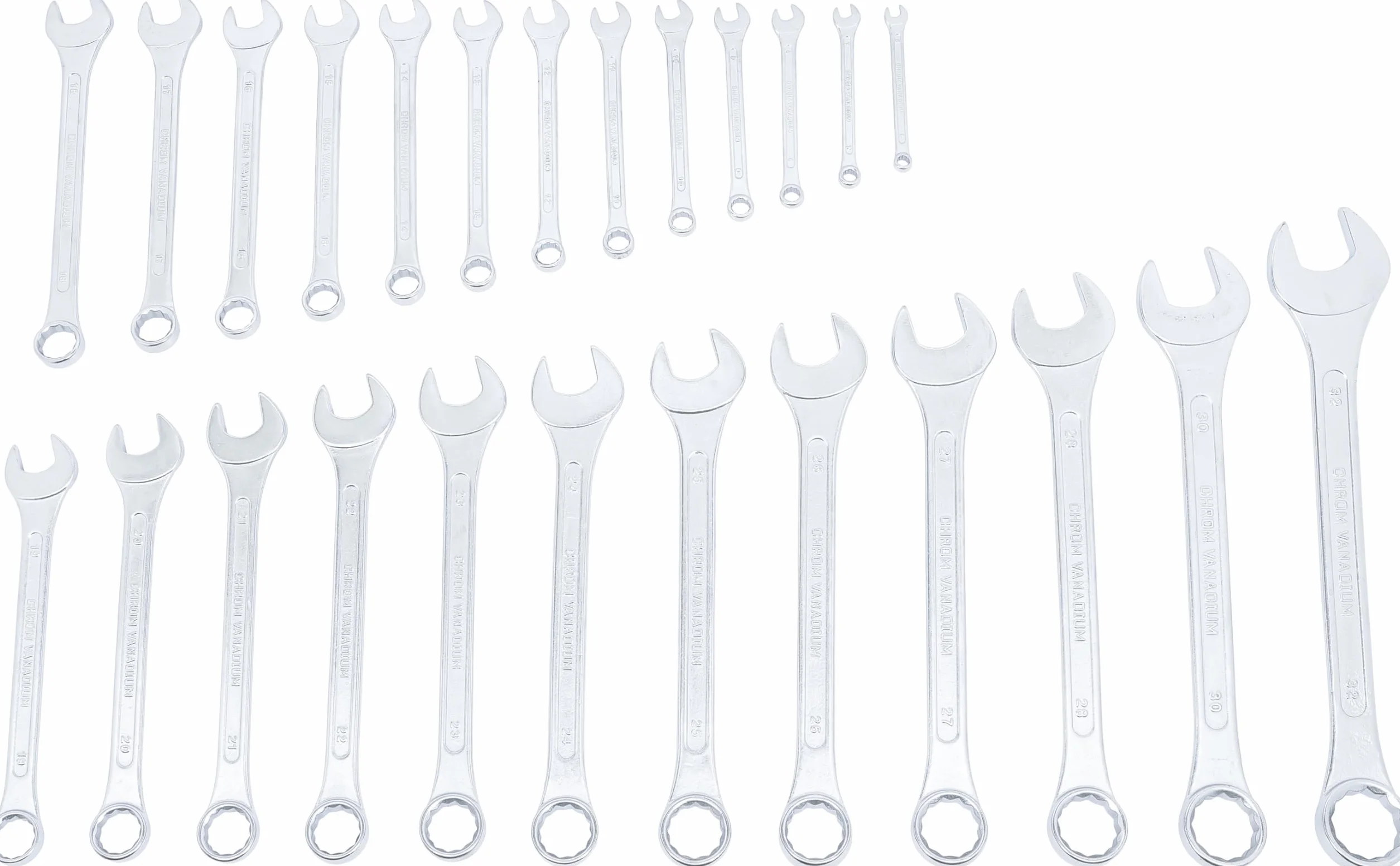 BGS Diy 1198 | Serie di chiavi combinate anello-forchetta | 6 - 32 mm | 25 pz.