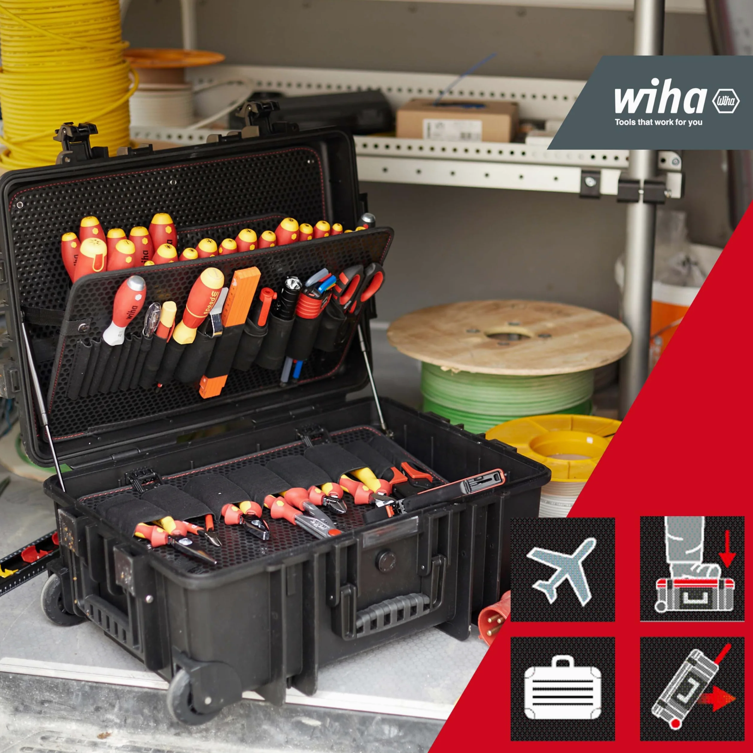 Wiha Set Attrezzi per Elettricista 115 pz Attrezzi Utensili Cacciavite Punte